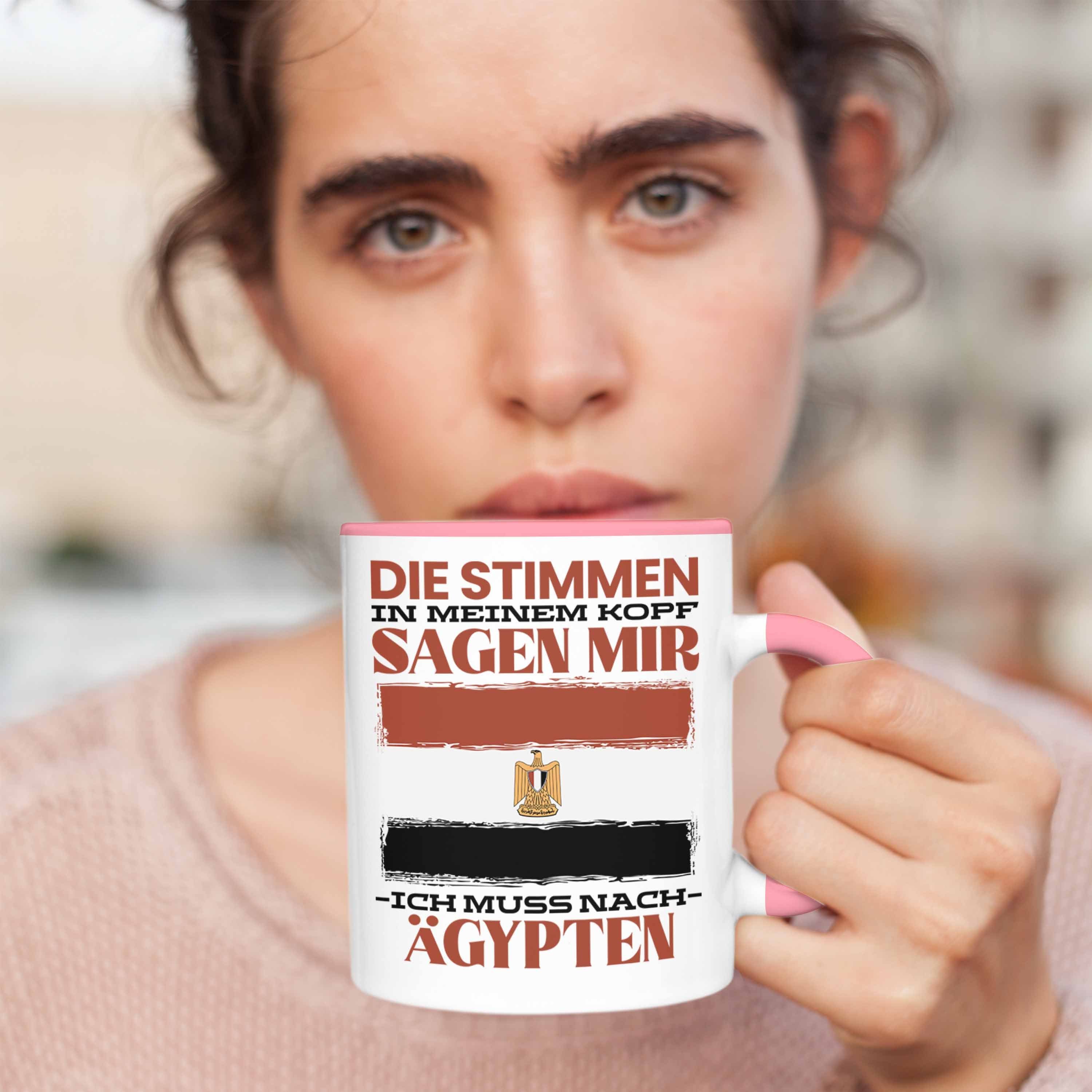 Trendation Tasse Tasse Geschenk Urlaub Gesch - Ägypten Ägypter Heimat Trendation Rosa Spruch