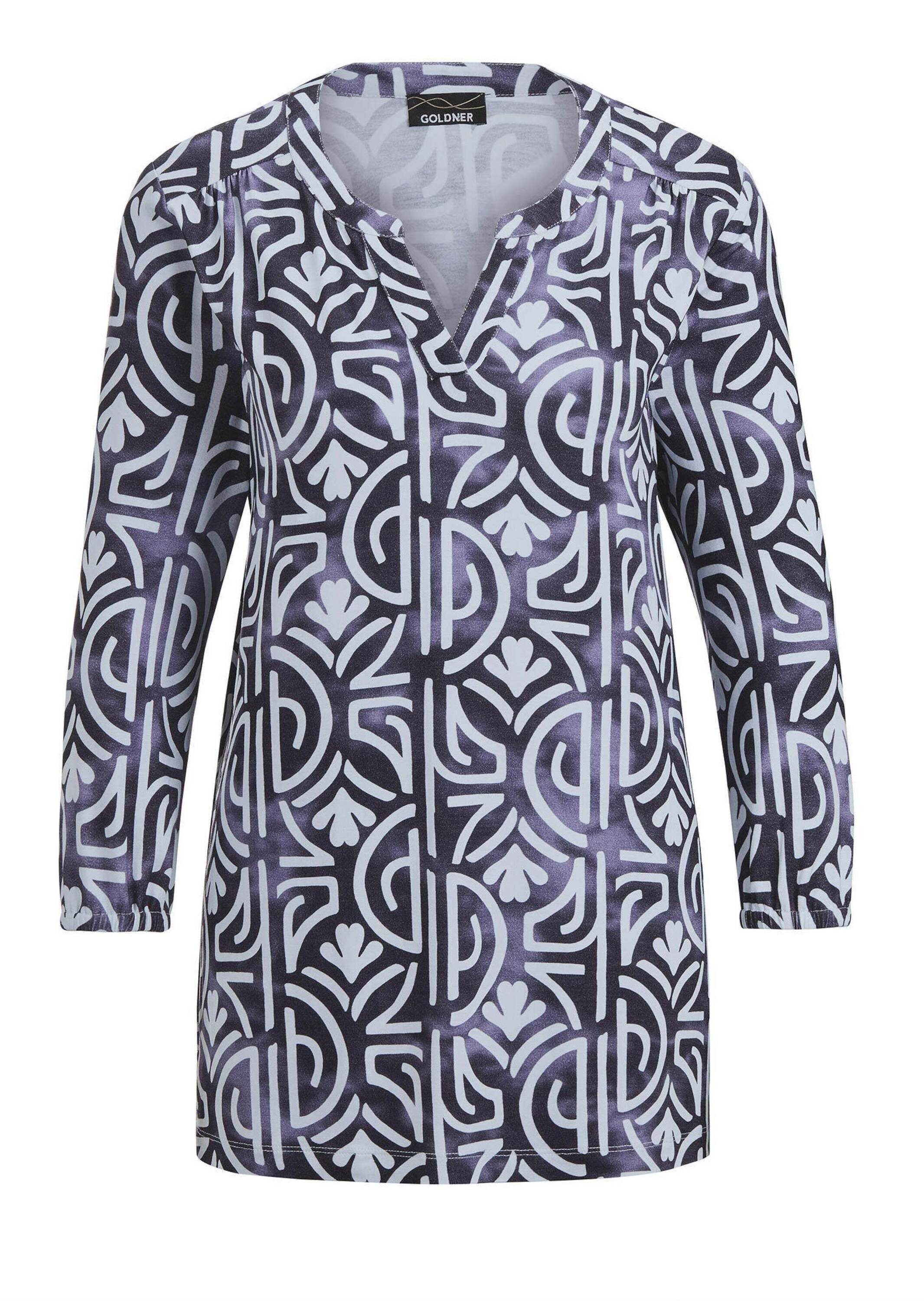 Schlupfbluse Bluse mit Muster, Halbarm