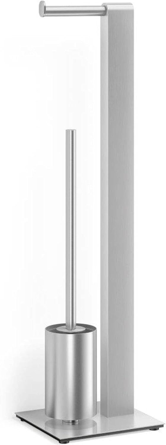 Zack Toilettenpapierhalter ZACK ATORE Toilettenbutler Edelstahl matt Silber, 20 x 18 x 73