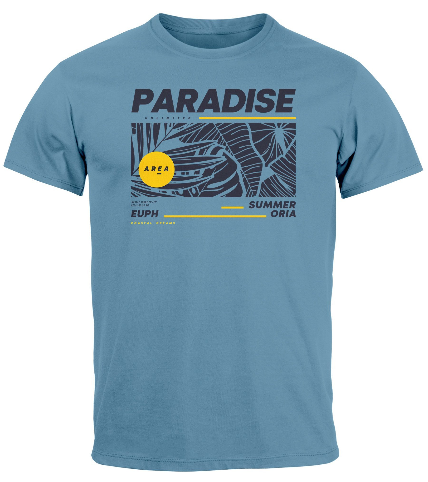 Neverless Print-Shirt Herren T-Shirt Paradise Unlimited günstig online kaufen