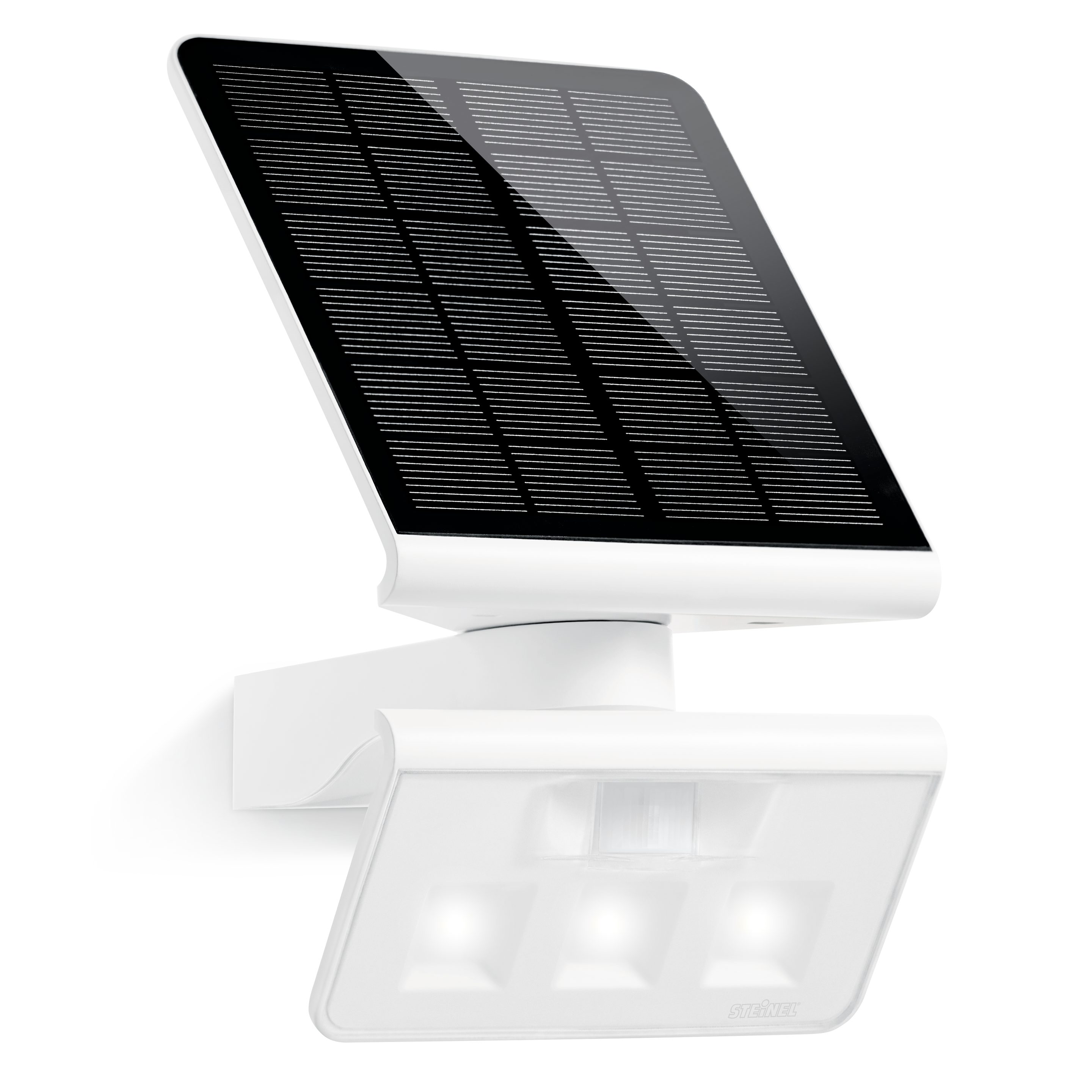 steinel LED Solarleuchte XSolar L-S ONE, LED fest integriert, Warmweiß, Nachtlichtfunktion, Bewegungsmelder, Weiß