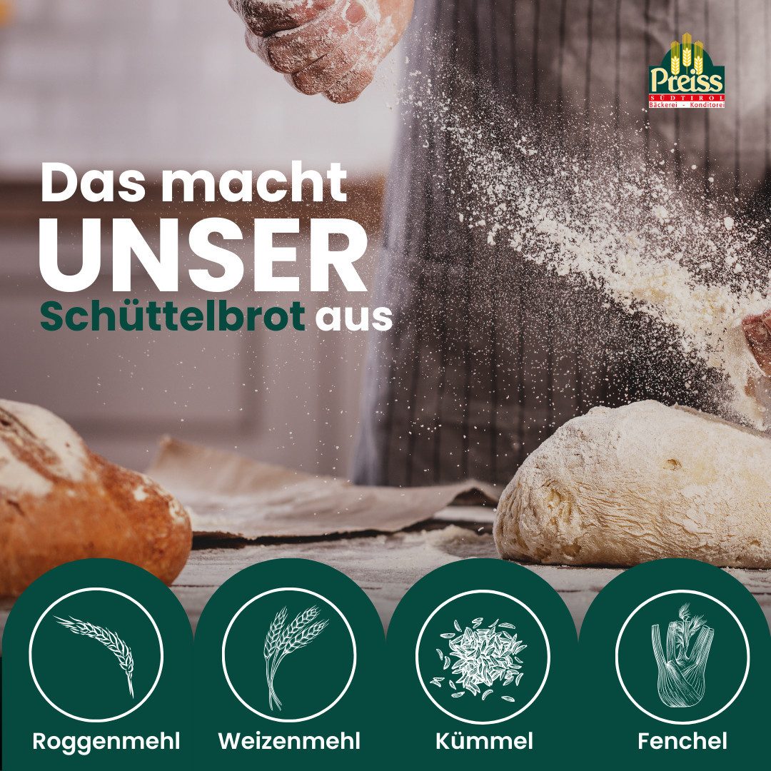 Preiss & Callovini GmbH Knabberei Preiss Südtiroler Schüttelbrot 14x200G, (Sehr knusprig, nach traditionellem Rezept, Roggenbrot, 80% Roggenanteil, Traditionell – Bild 5 von 5