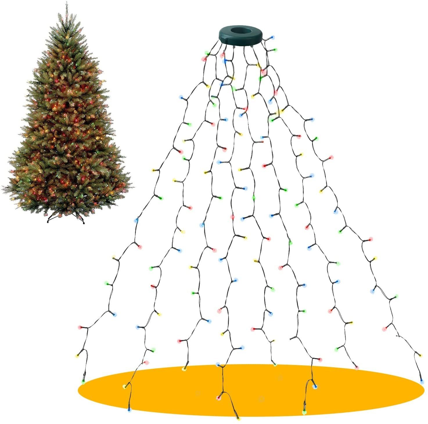 interGo LED-Baummantel »LED Weihnachtsbaum Tannenbaum Christbaum  beleuchtung lichterkette«, Weihnachtsbeleuchtung - Weihnachtslicht -  Weihnachtsdeko