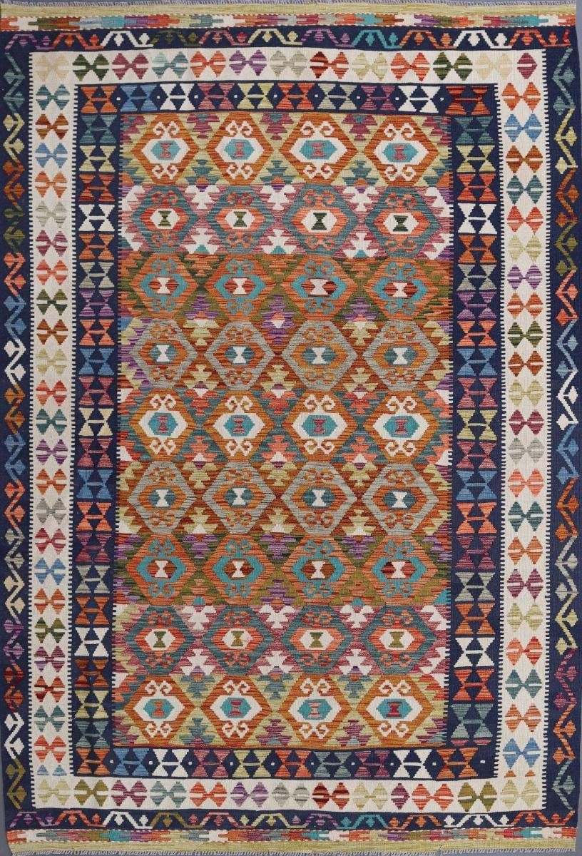 Orientteppich Kelim Höhe: Afghan 3 Orientteppich, rechteckig, 208x302 Trading, mm Handgewebter Nain