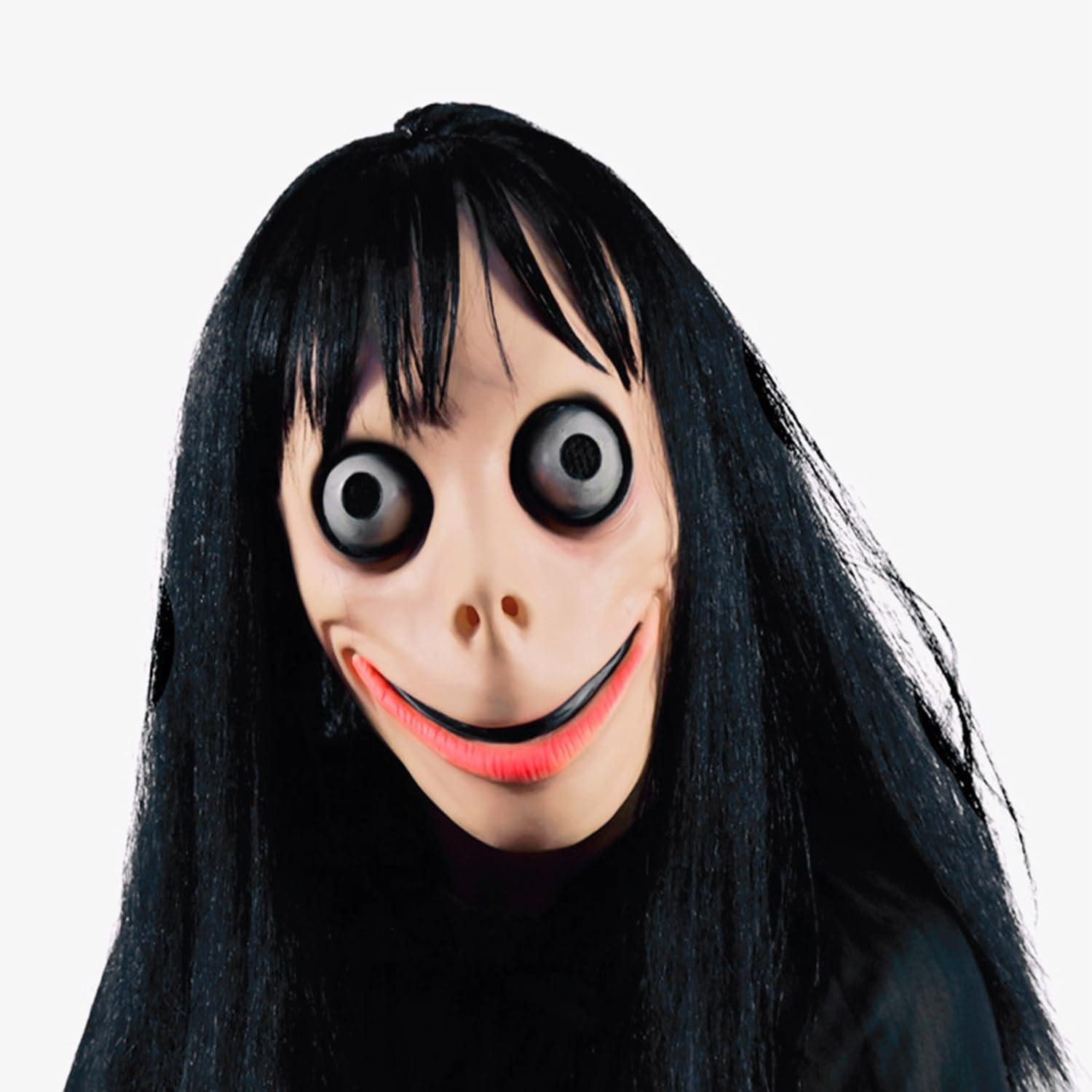 Verkleidungsmaske Halloween Maske Horror Gruselige Latex Schwarz Haar Themen Party