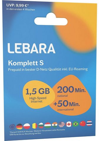 LEBARA Prepaid пластина »Komplett S Tar...