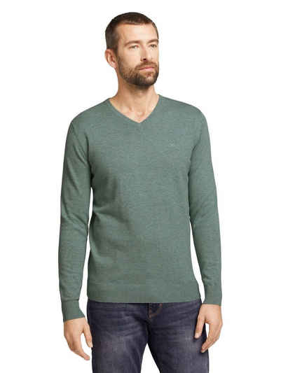 TOM TAILOR Strickpullover basic v-neck sweater - 1027300 4662 in Grün
