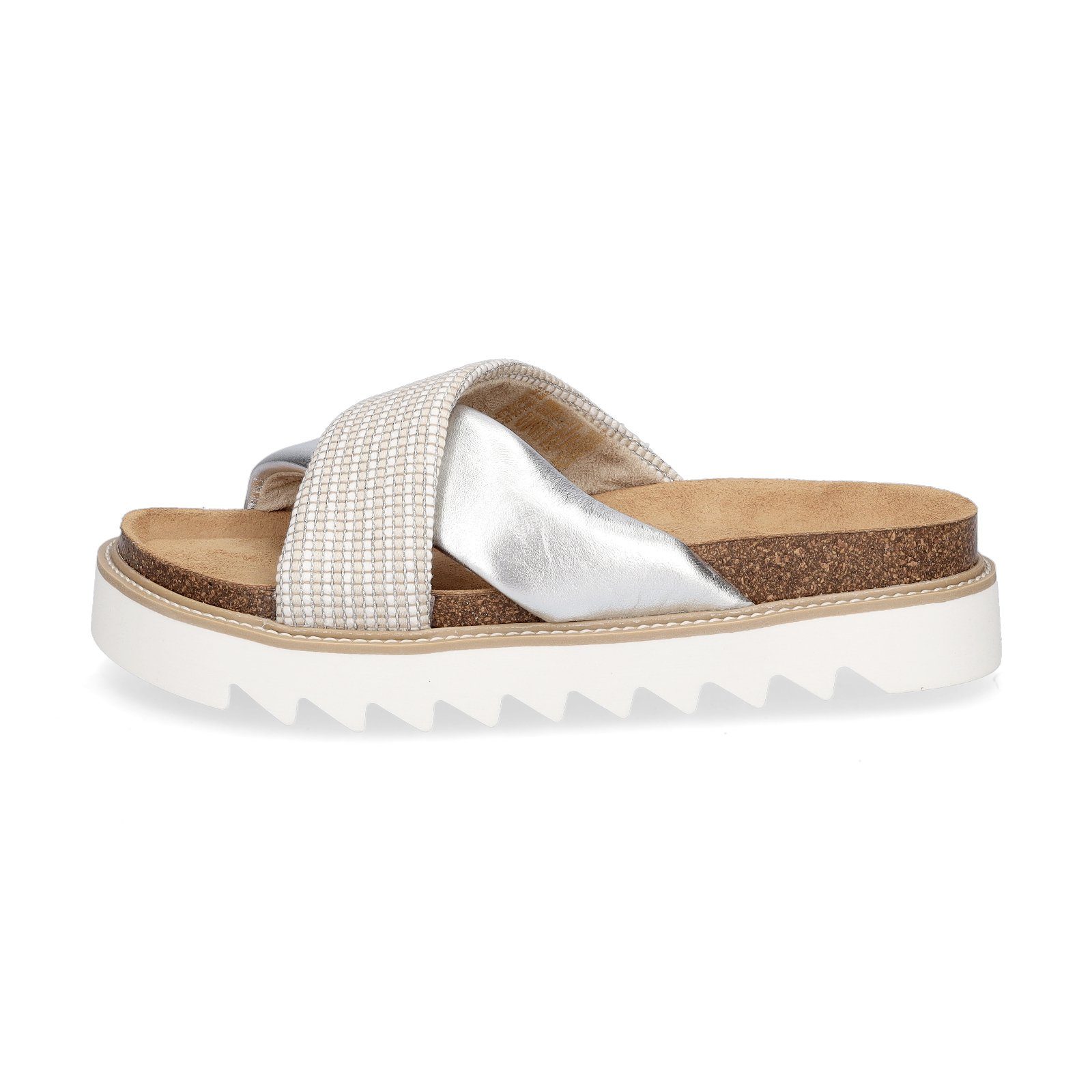 Tamaris Tamaris Damen Pantolette silber kombi Pantolette