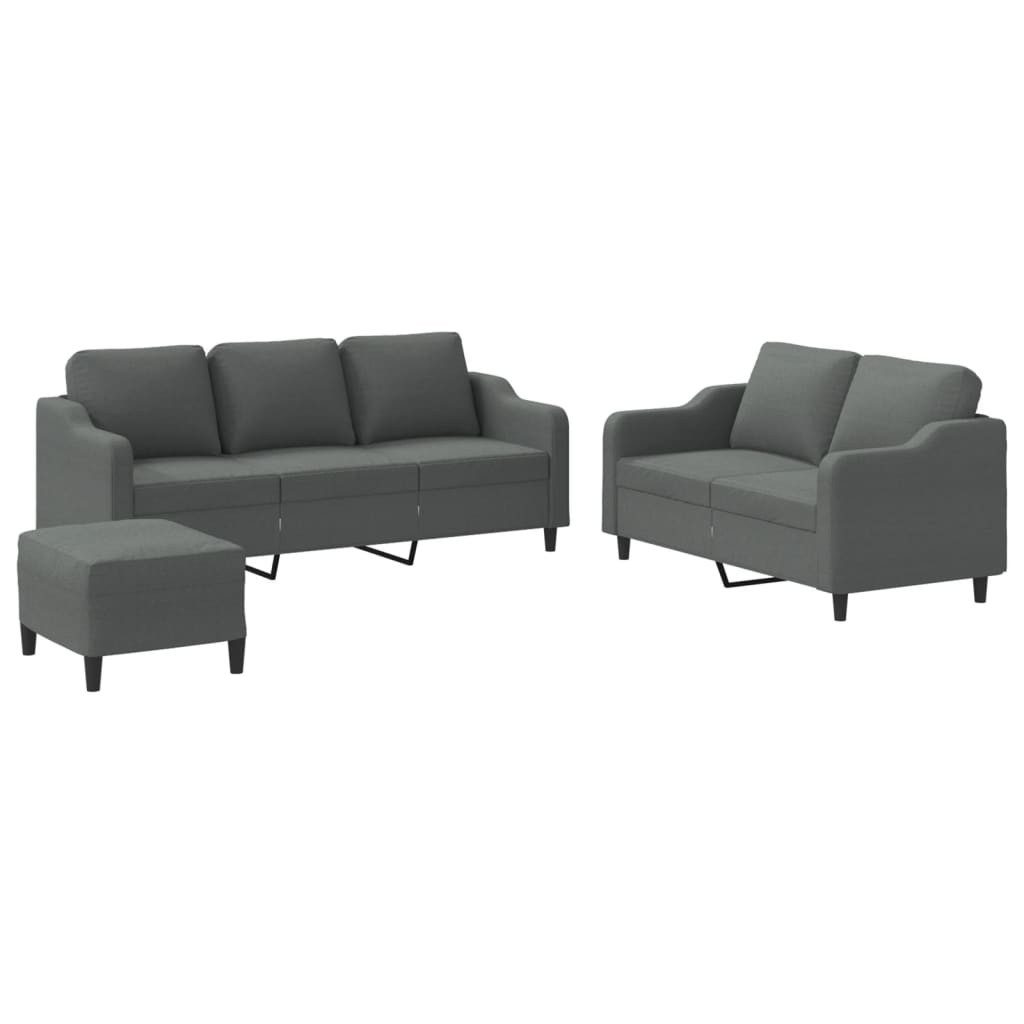 vidaXL Sofa 3-tlg. Sofagarnitur mit Kissen günstig online kaufen