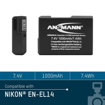 ANSMANN AG Kamera Akku EN EL 14 Li-Ion 7,4V 1050 mAh - ideal für Nikon Coolpix uvm. Kamera-Akku 1050 mAh (7.4 V)