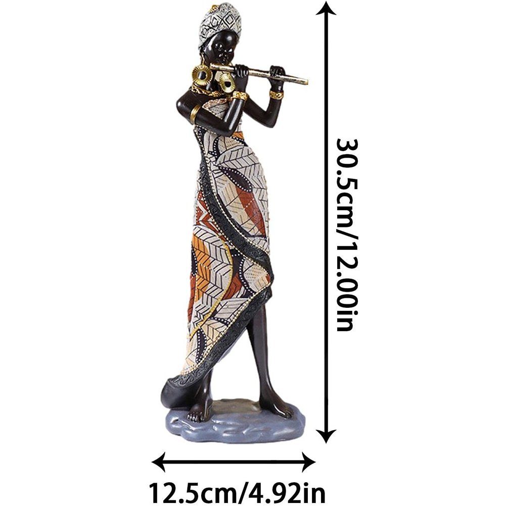 Afrikanische HAMÖWO Statue Kunstharz Ornamente Heimbüro für Dekor Kunst Dekoobjekt Deko