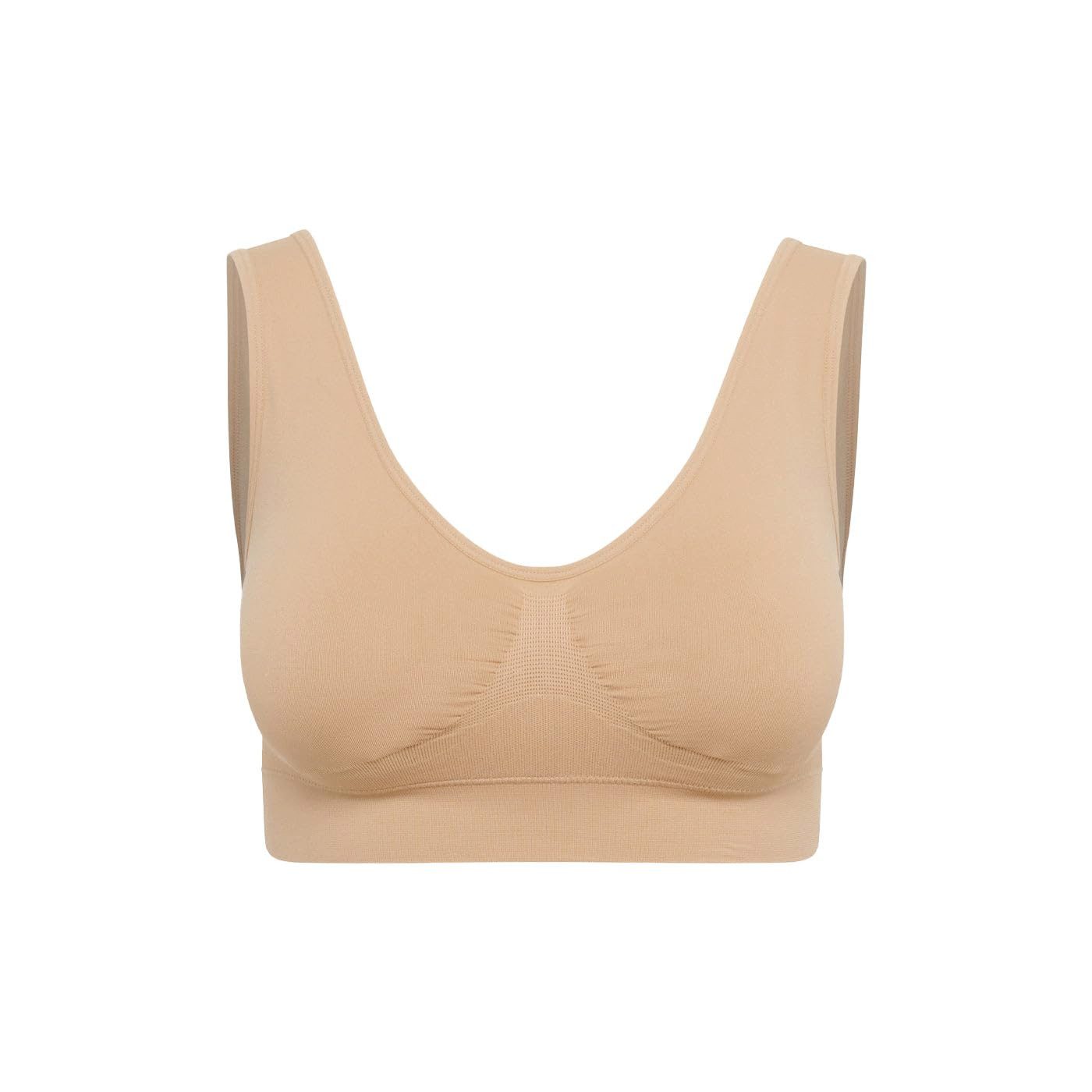 cfab (creamy fabrics) Bügelloser BH Comfy Bra-Beige-L (1-tlg)
