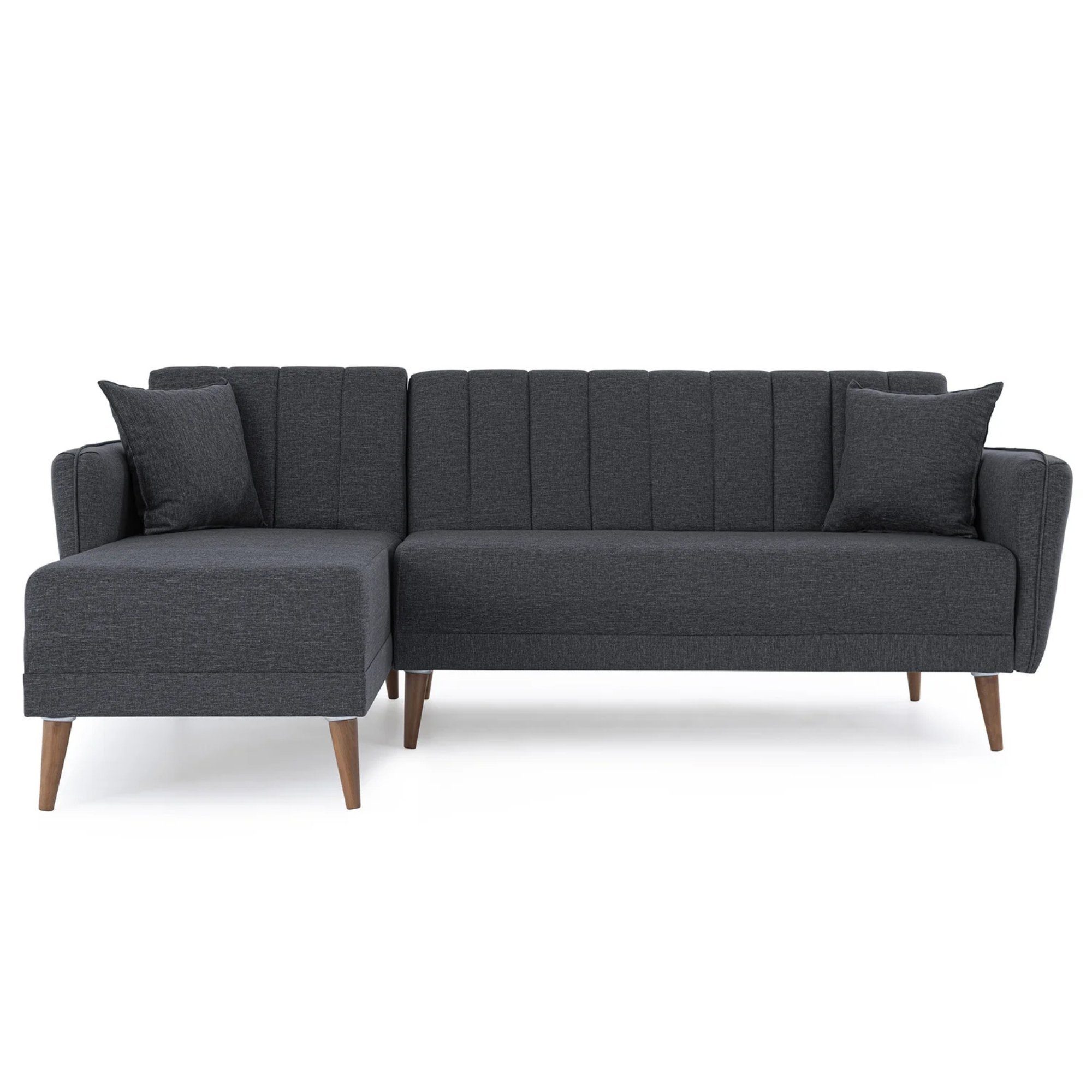 Gozos Ecksofa Gozos Mammo Sitzgruppe Ecksofa, Bettfunktion Couch, 225 x 150 x 85 cm, mit Relaxfunktion Anthrazit