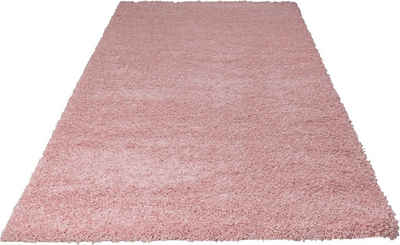 Hochflor-Teppich »Viva«, Home affaire, rechteckig, Höhe 45 mm, Uni Farben, einfarbig, besonders weich und kuschelig, idealer Teppich für Wohnzimmer & Schlafzimmer