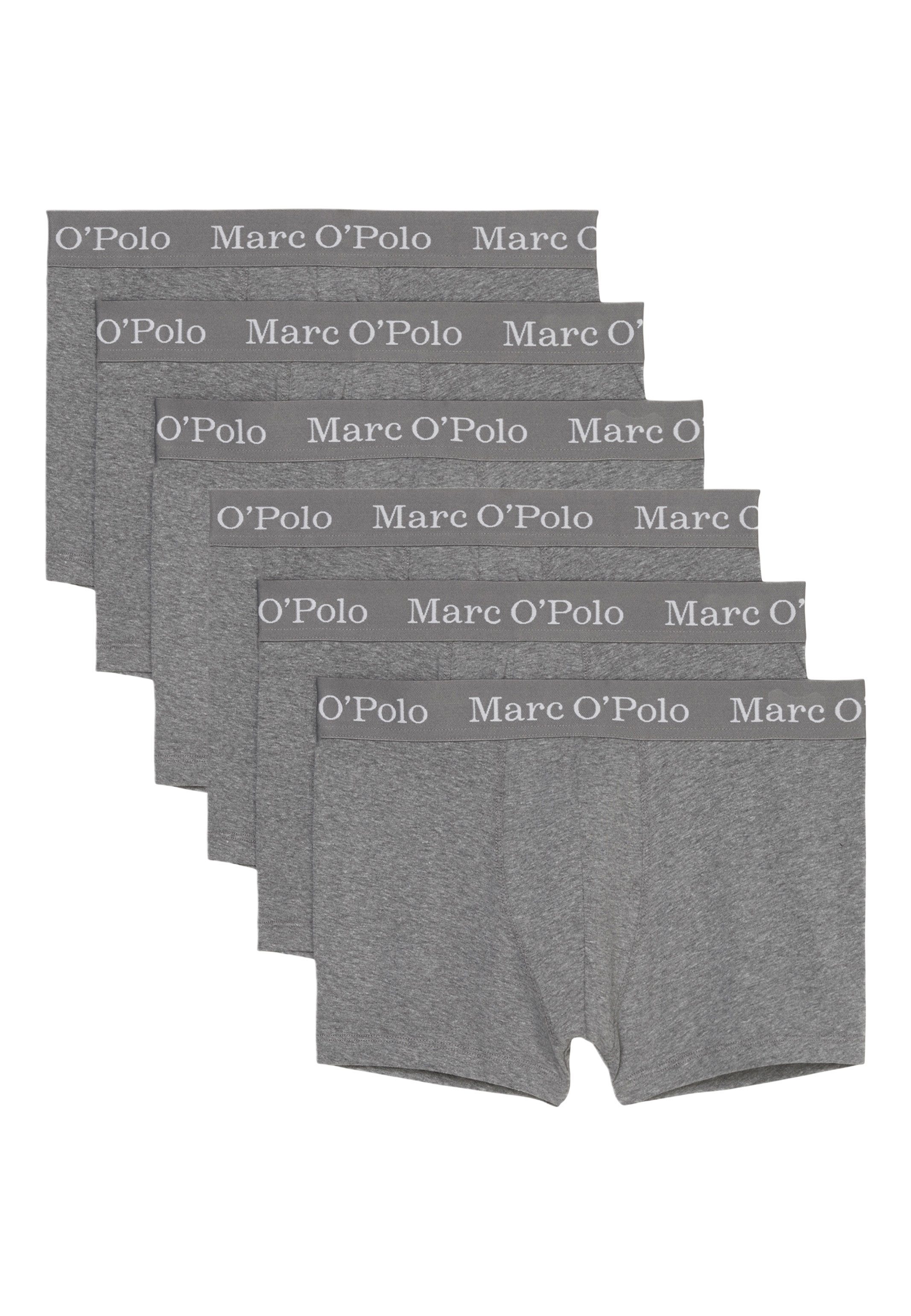 Marc O'Polo Retro Boxer 6er Pack Elements Organic Cotton (Spar-Set, 6-St) Retro Short / Pant - Baumwolle - Ohne Eingriff - Grau