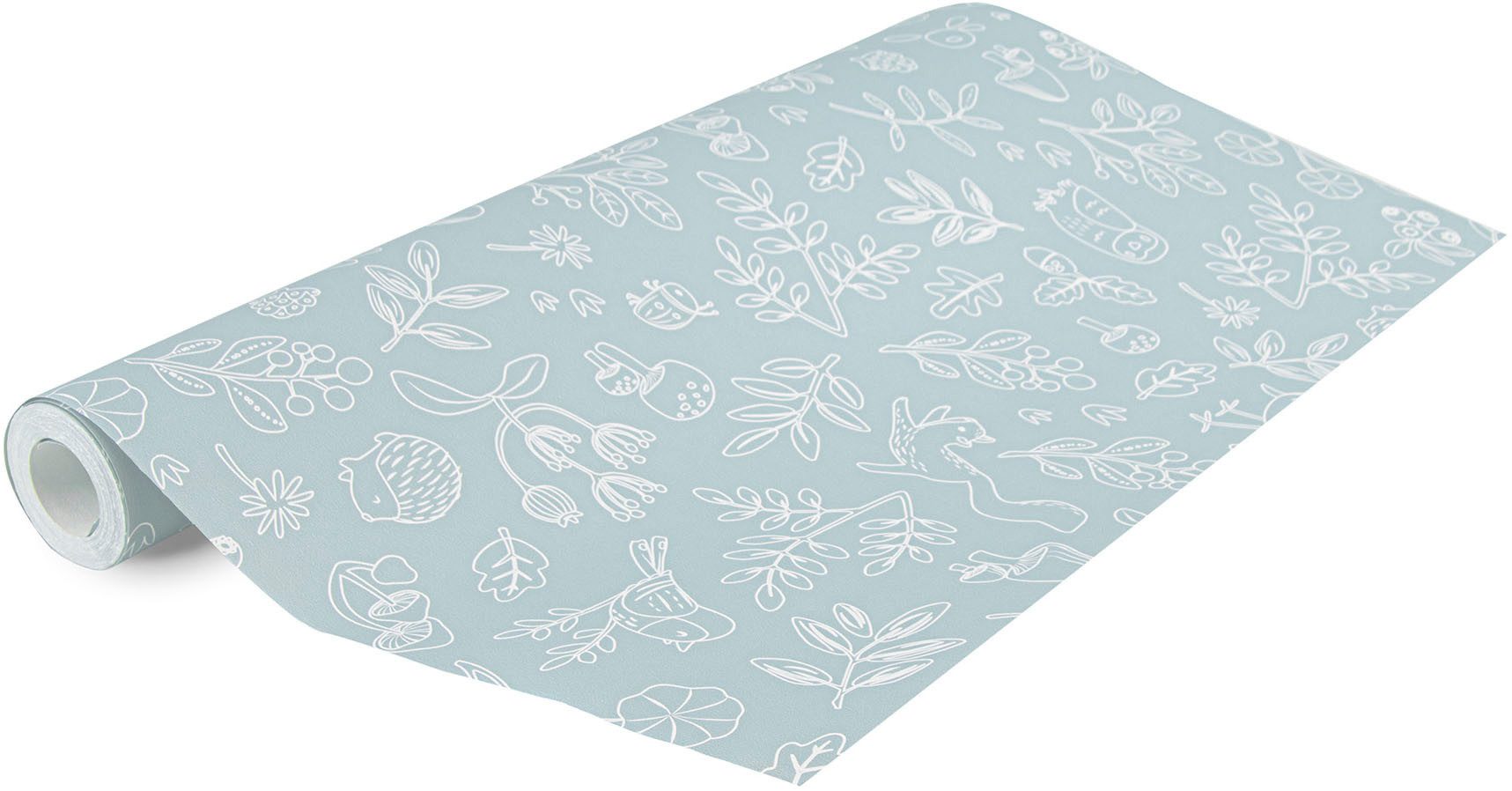 LITTLE DUTCH Vliestapete Forest Wonders Denim, glatt, grafisch, (1 St), Design Tapeten