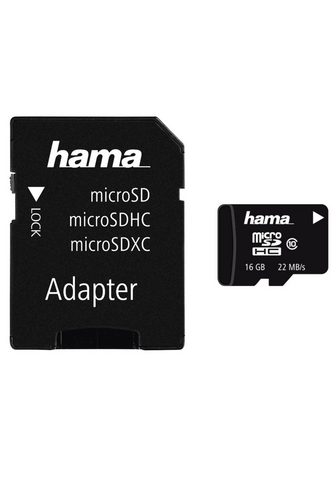 HAMA MicroSDHC 16GB Class 10 22MB/s + адапт...