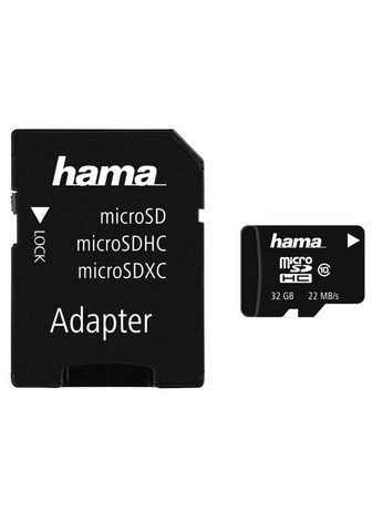 HAMA MicroSDHC 32GB Class 10 22MB/s + адапт...