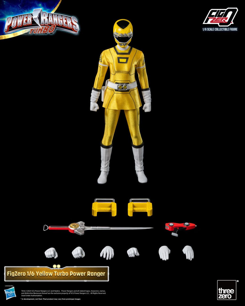 ThreeZero Actionfigur Power Rangers Turbo FigZero Actionfigur 1/6 Yellow Turbo Power Ranger