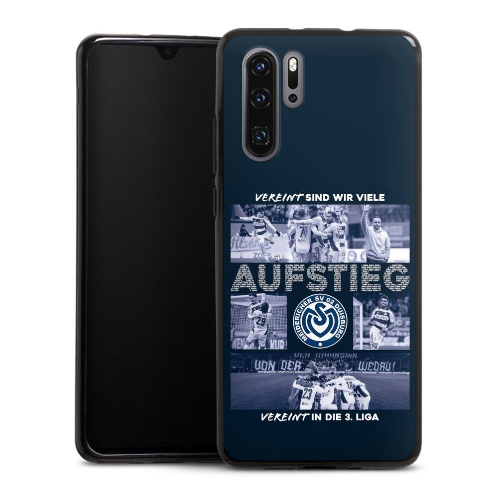 DeinDesign Handyhülle MSV Duisburg Aufstieg Offizielles Lizenzprodukt, Huawei P30 Pro New Edition Silikon Hülle Bumper Case Handy Schutzhülle