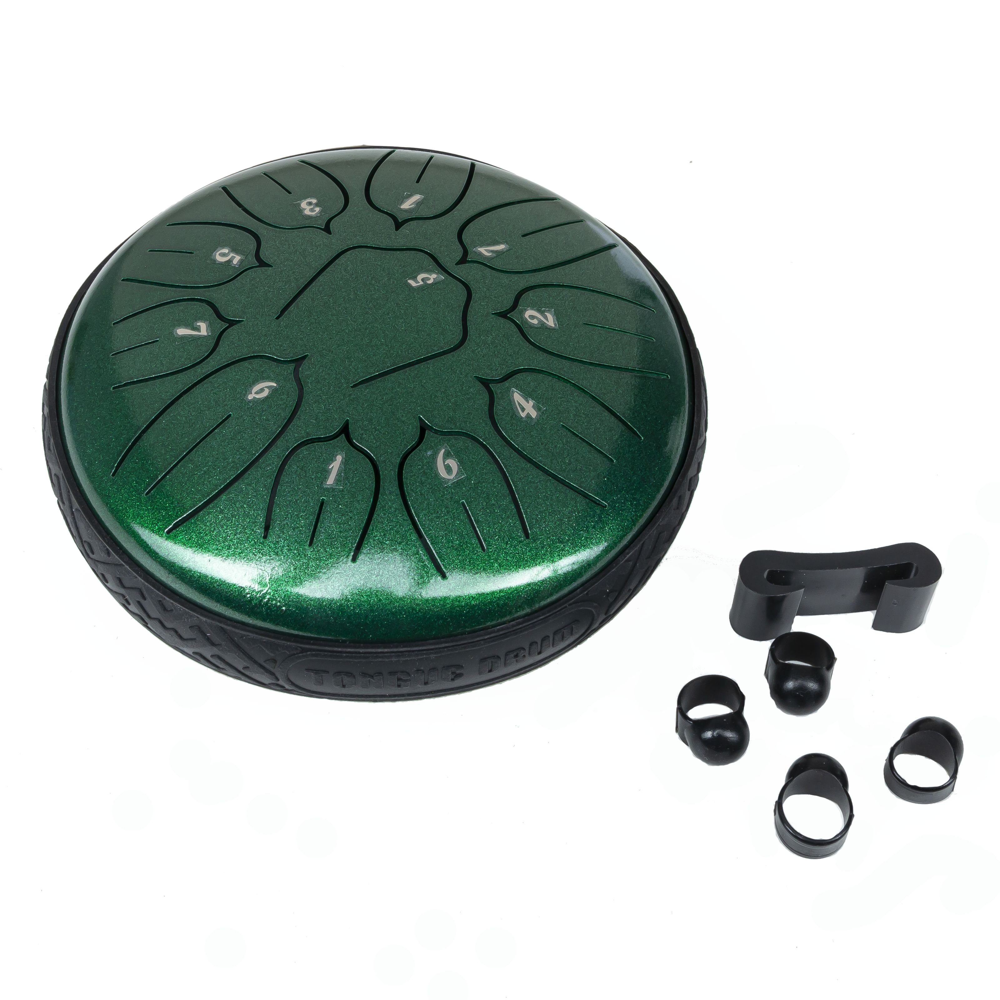 FAME Steel Tongue Drum,FST06-DG 6" Steel Tongue Drum Grün 11 Mix Tone D Töne Hochglanz-Finish Klarer Beruhigender Sound Ideal für Klangtherapie und Meditation", Handpans und Steel Tongue Drums, Steel Tongue Drums, Steel Tongue Drum, Klangtherapie, Meditation