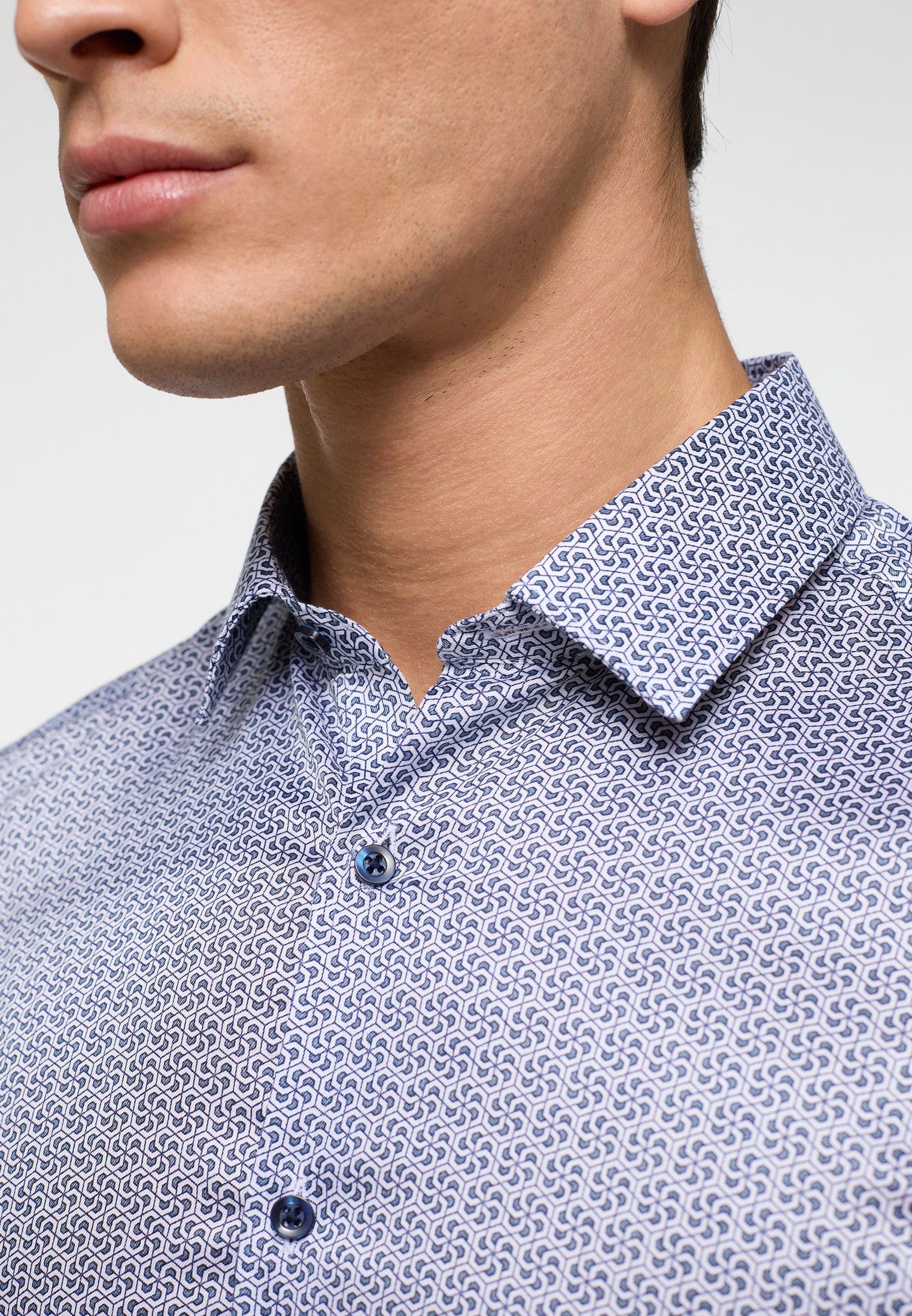 Eterna Langarmhemd SUPER SLIM EASY IRON (bügelleicht)