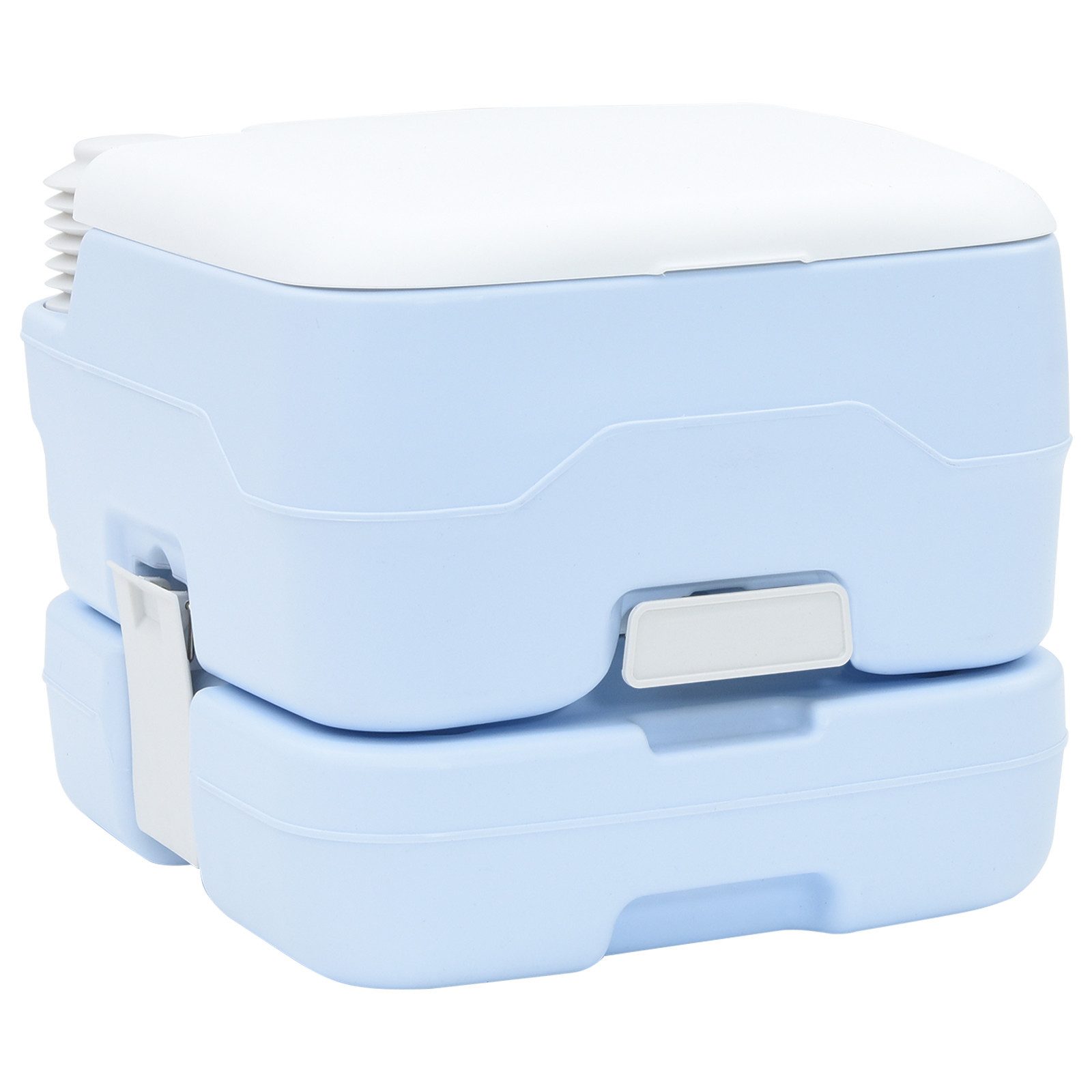 Campingtoilette Tragbare Toilette Hellblau & Weiß Kunststoff 10 L