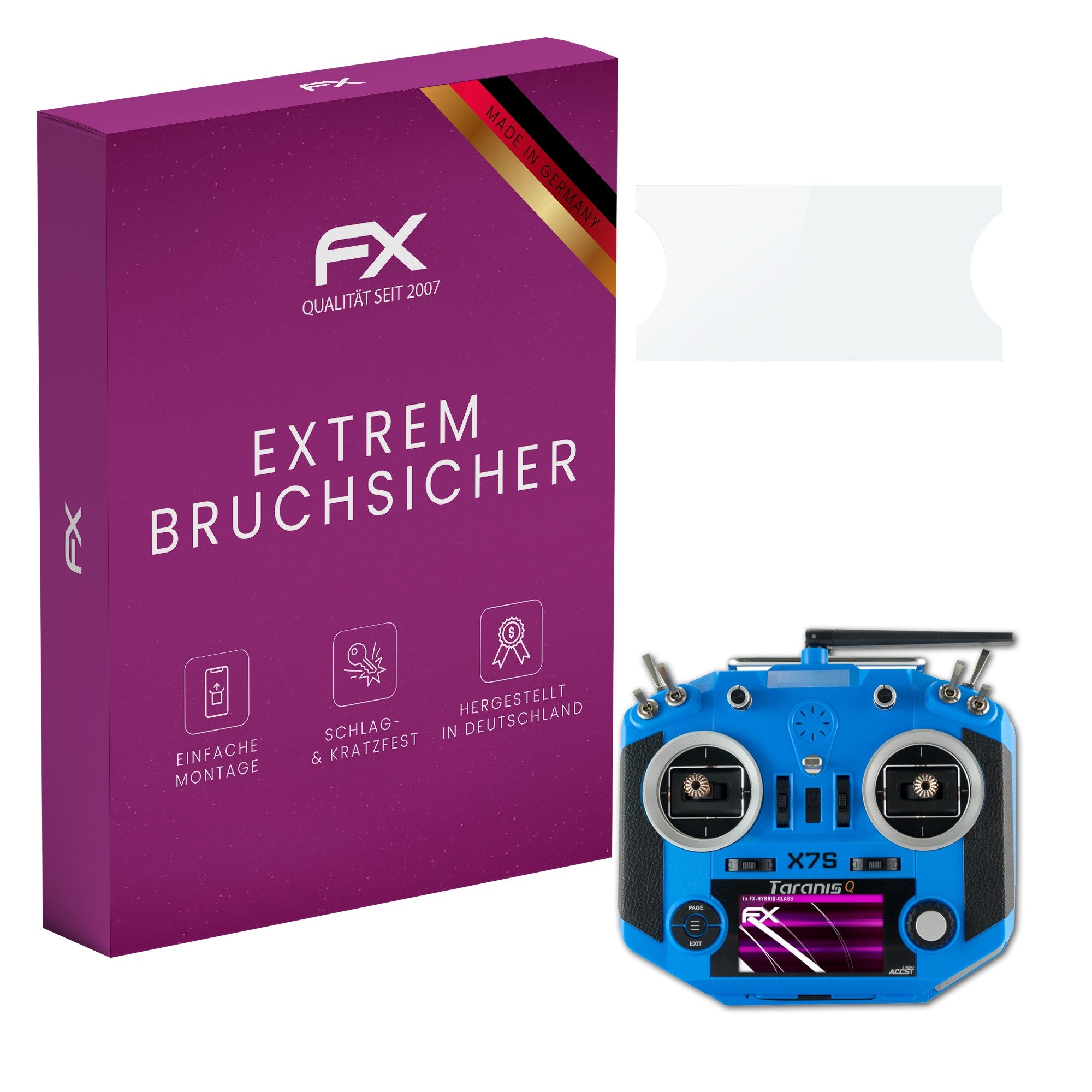 Schutzfolie Panzerglasfolie für FrSky Taranis Q X7S