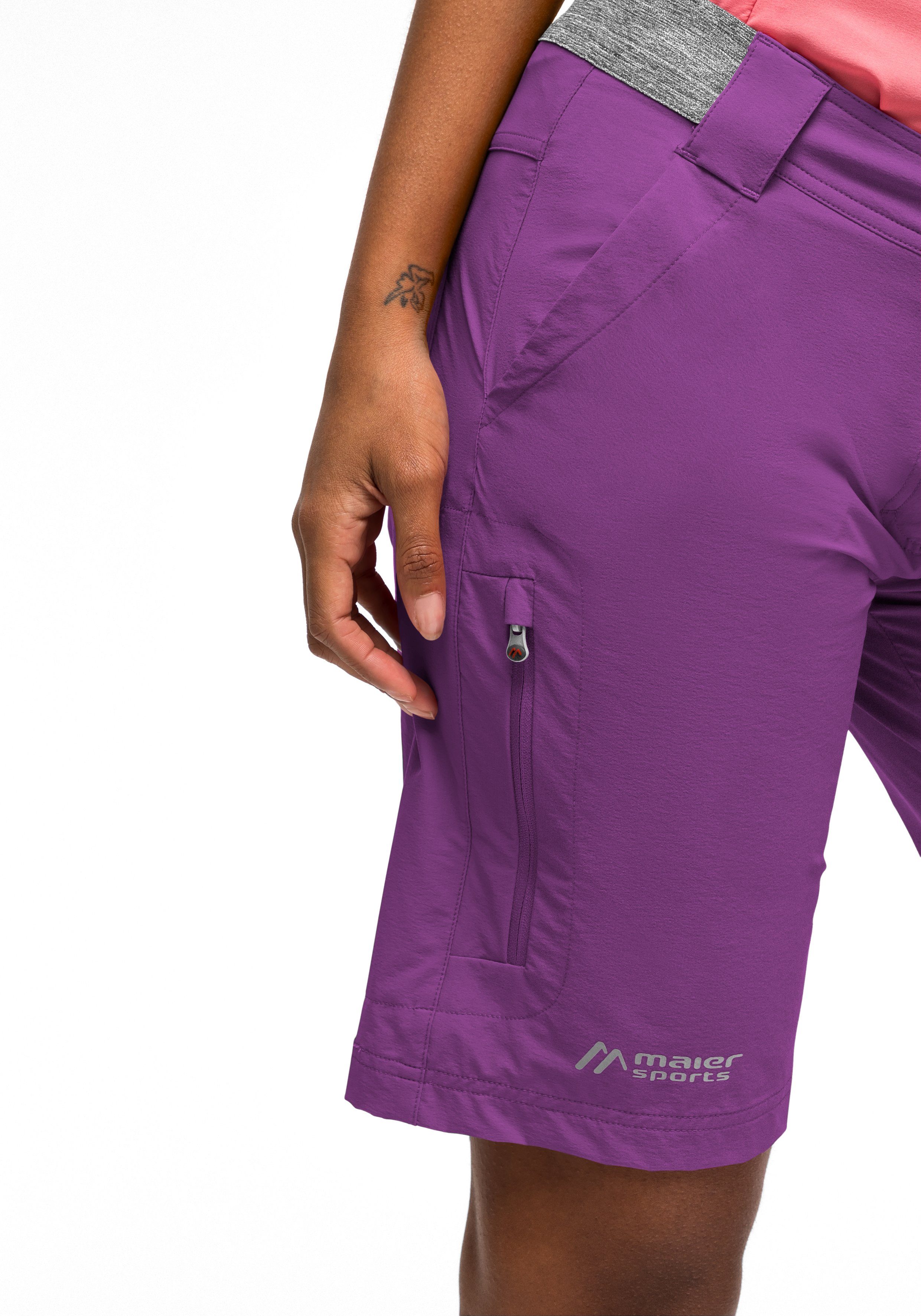 Maier trocknend Funktionsshorts schnell Norit Short W Sports besonders purpurviolett