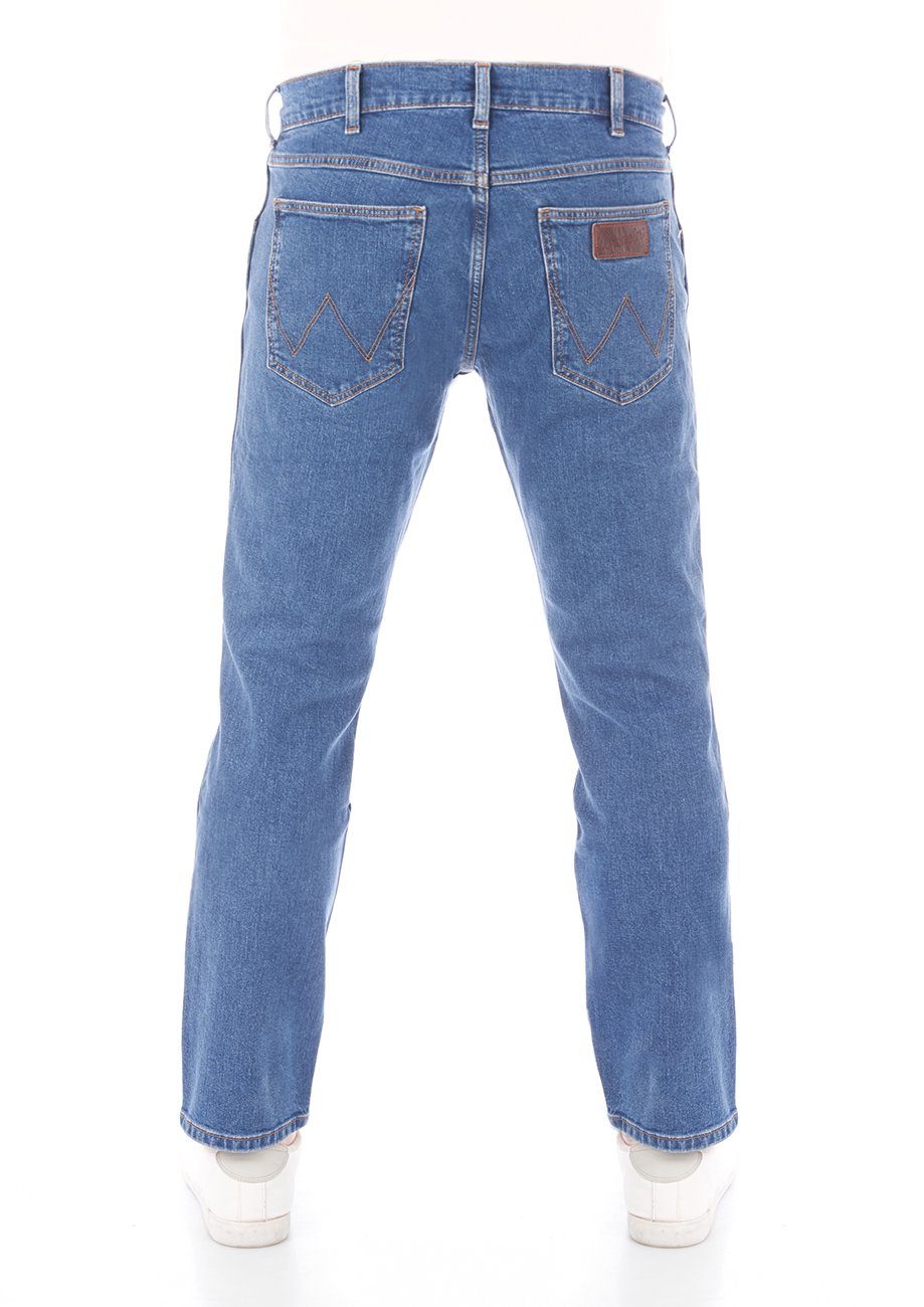 Wrangler Straight-Jeans Herren Jeanshose Greensboro Fit (WSS3HR13N) Tomorrow Hose Denim Blue Stretch mit Regular