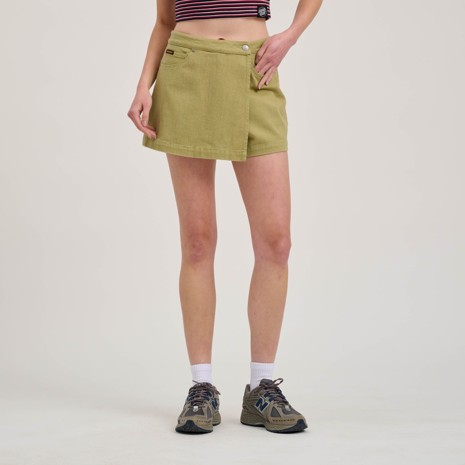 Santa Cruz Shorts CLASSIC LABEL SKORT sportlicher Stil, für Erwachsene, aus Baumwolle und Polyester