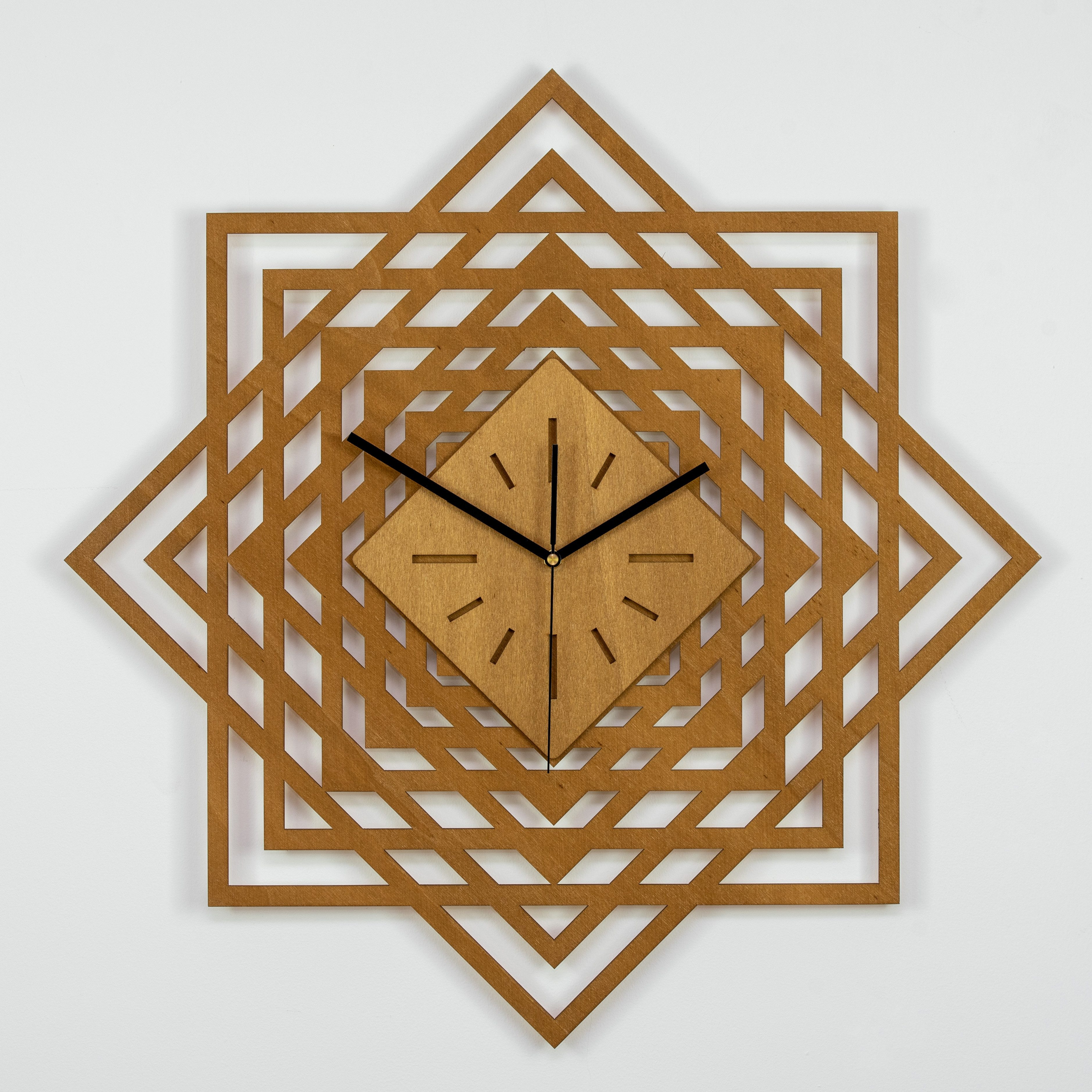 ORNAMENTI Wanduhr Grosse, moderne, geometrisch, holz, günstig online kaufen