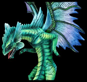 Figuren Shop GmbH Fantasy-Figur Drachen Figur grün-blau - Wasserdrache - Elementardrache Dekofigur Fan