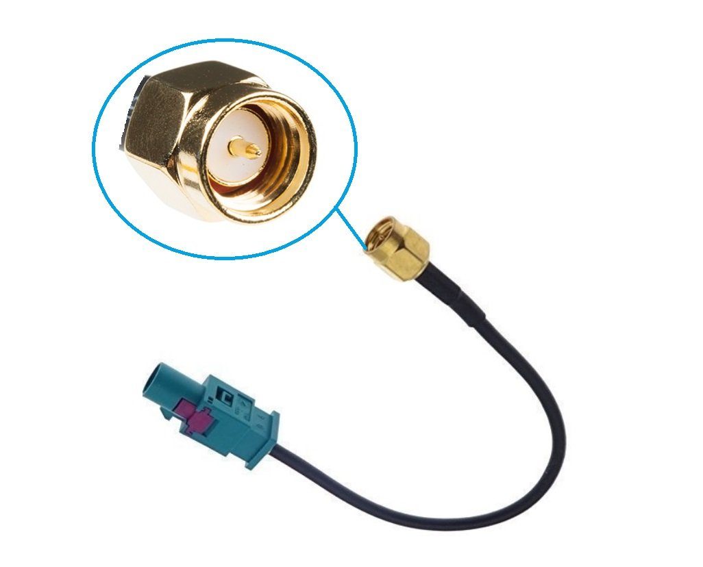 TAFFIO Fakra to SMA GSM GPS DAB DVB-T Antennen Adapter Cable KFZ-Adapter