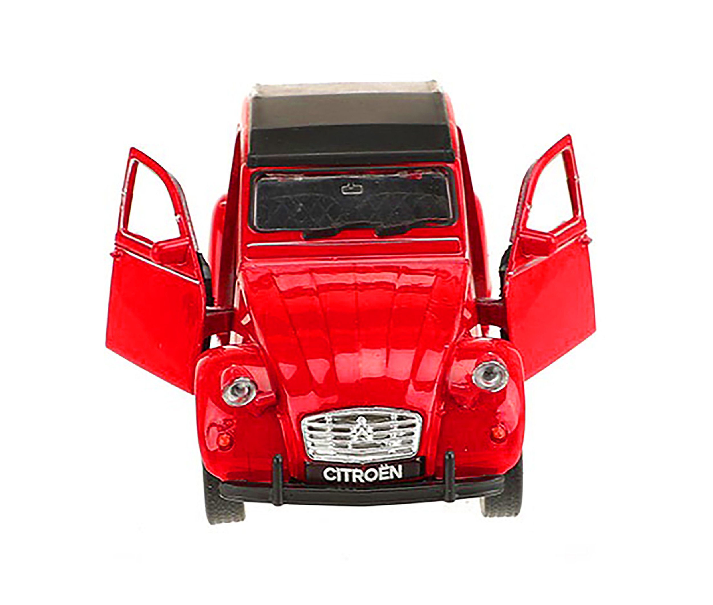 Welly Modellauto CITROEN 2CV "Ente" mit Schiebedach Rückzug Modellauto 62 (Creme zu), Metall Modell Auto Spielzeugauto Fahrzeug Spielzeug Kinder Geschenk