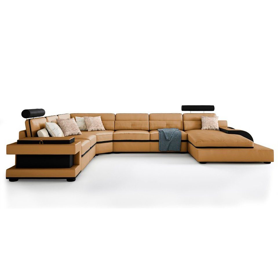 Wohnlandschaft JVmoebel Couch Eck Ledersofa Ecksofa Polster Ecksofa, Brugg Sofa