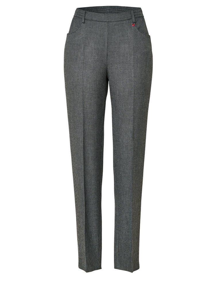 Relaxed by TONI Stretch-Hose Scarlet mit Hahnentritt