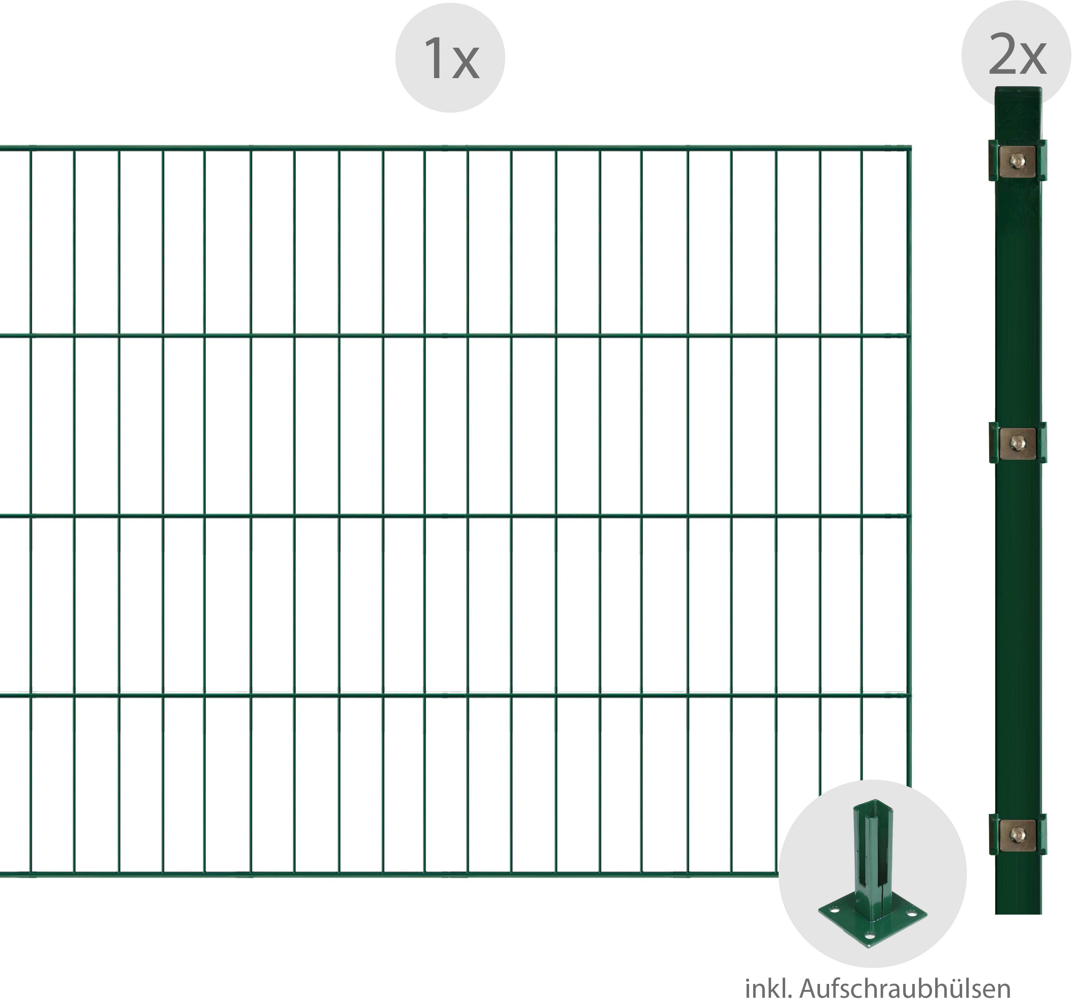 Arvotec Einstabmattenzaun ESSENTIAL 80 zum Aufschrauben, (Set), Zaunhöhe 80 cm, Zaunlänge 2 - 60 m