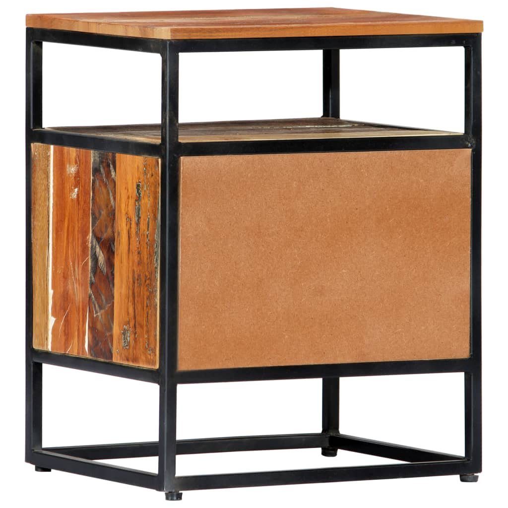vidaXL Nachttisch Nachttisch 40x30x50 cm Massives Altholz und Stahl