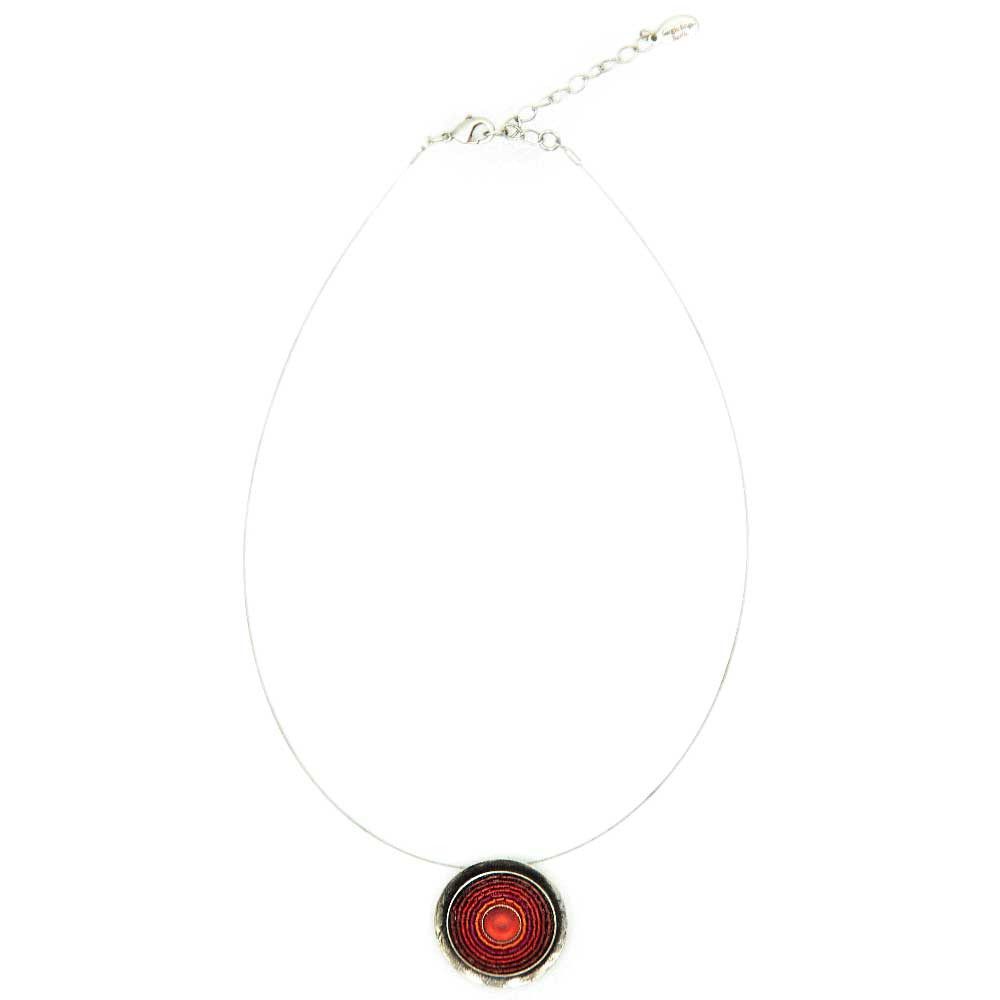 Sergio Engel Collier India antik Kette 02 mit farbenfrohem medaillonartigem Anhänger (Set, 2-tlg., inkl. Schmuckanhänger)