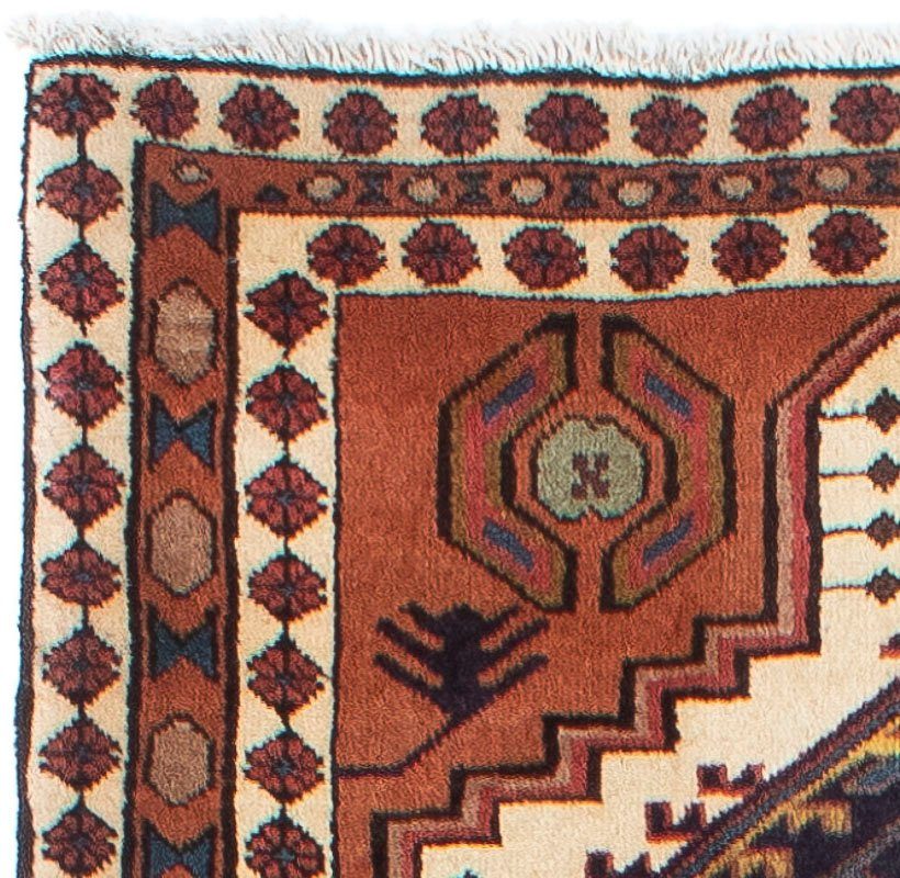 Orientteppich Perser rechteckig, mit beige, - morgenland, Einzelstück mm, - Nomadic Handgeknüpft, Höhe: 79 cm Zertifikat 10 x Wohnzimmer, 307 