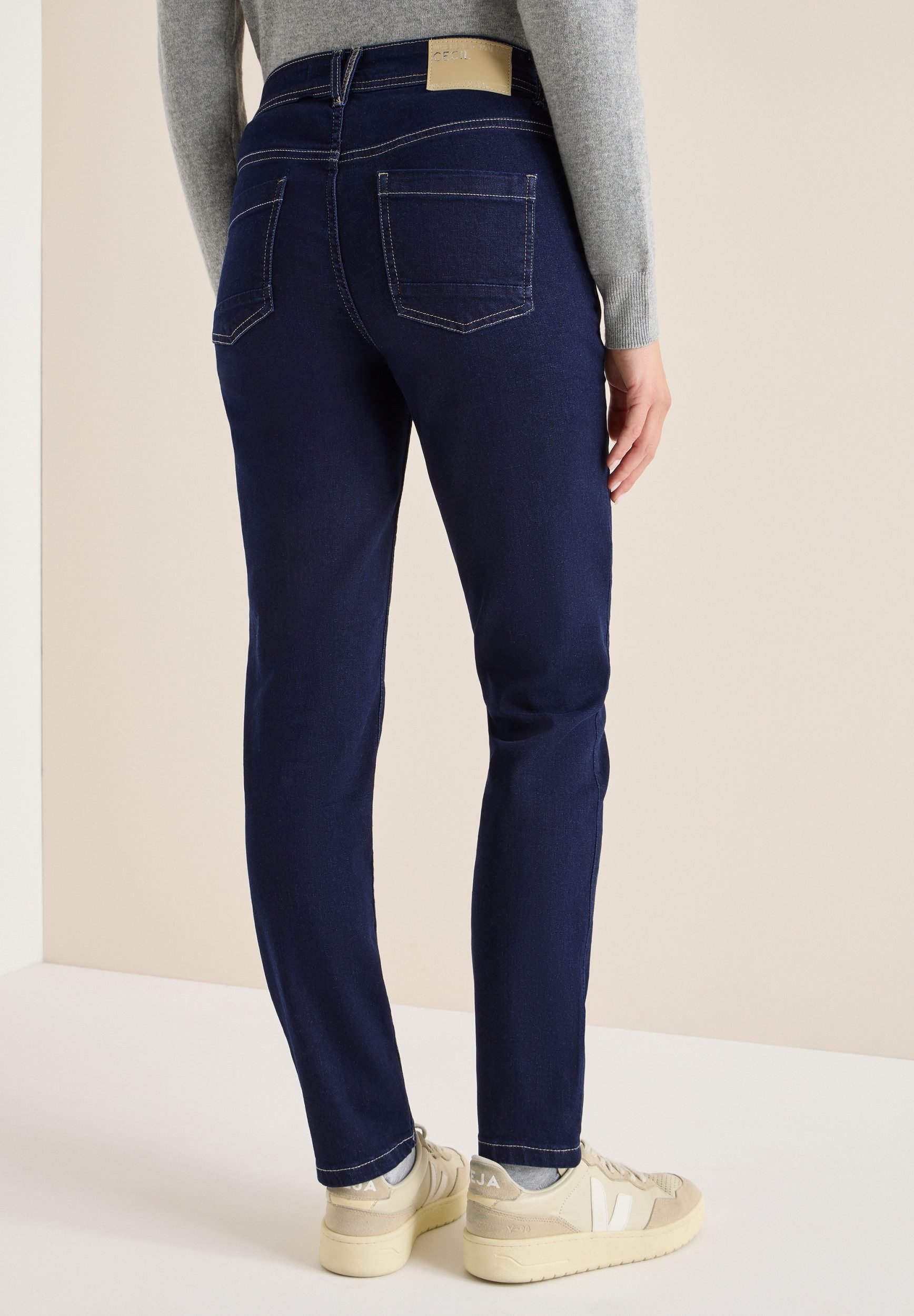 CECIL 5-Pocket-Hose Style Scarlett Rinsed