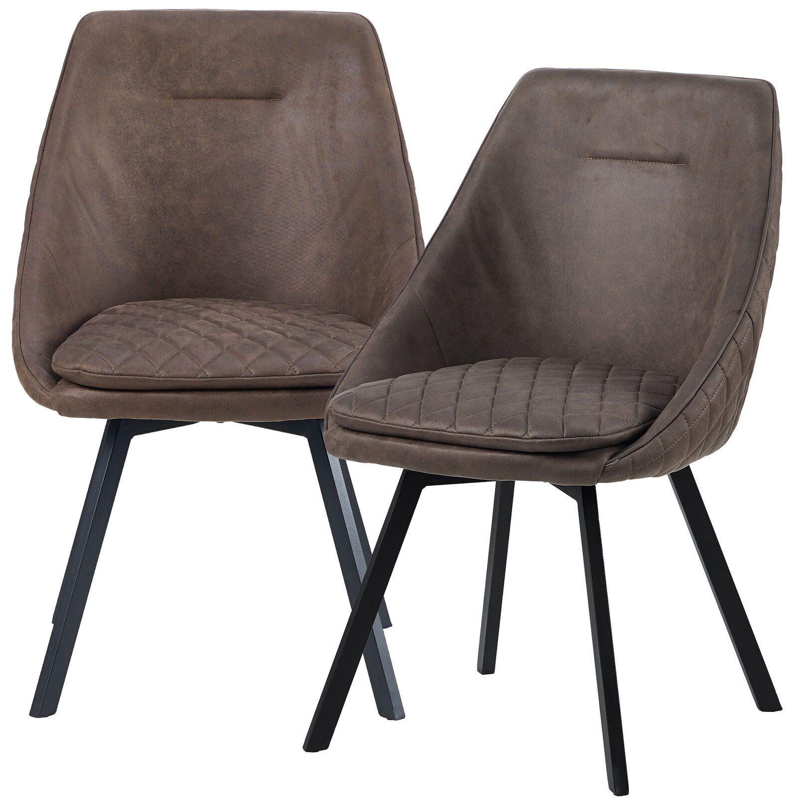 TRISENS Drehstuhl Polsterstuhl Cassiopeia (2 St), Essstuhl mit abgesteppter günstig online kaufen