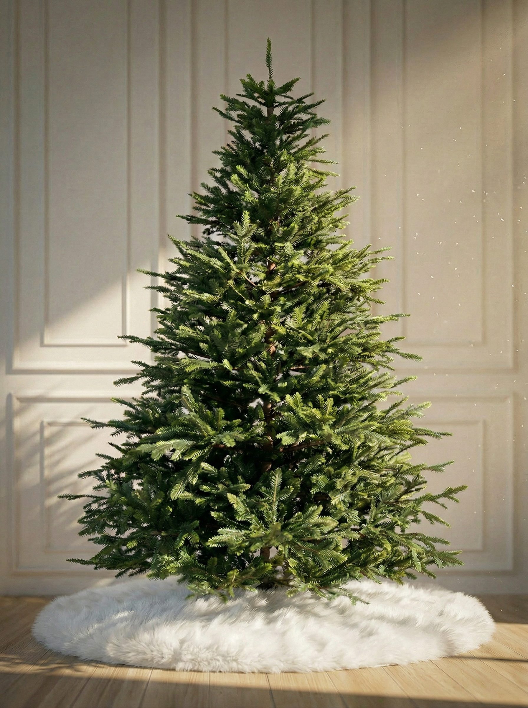 ArtiTree Weihnachtsbaumdecke Baumrock Plüsch, Weiß, mit Klettverschluss, Weihnachtsbaumrock (1-tlg), Hält den Boden sauber, Rundes Design, Einfache Montage