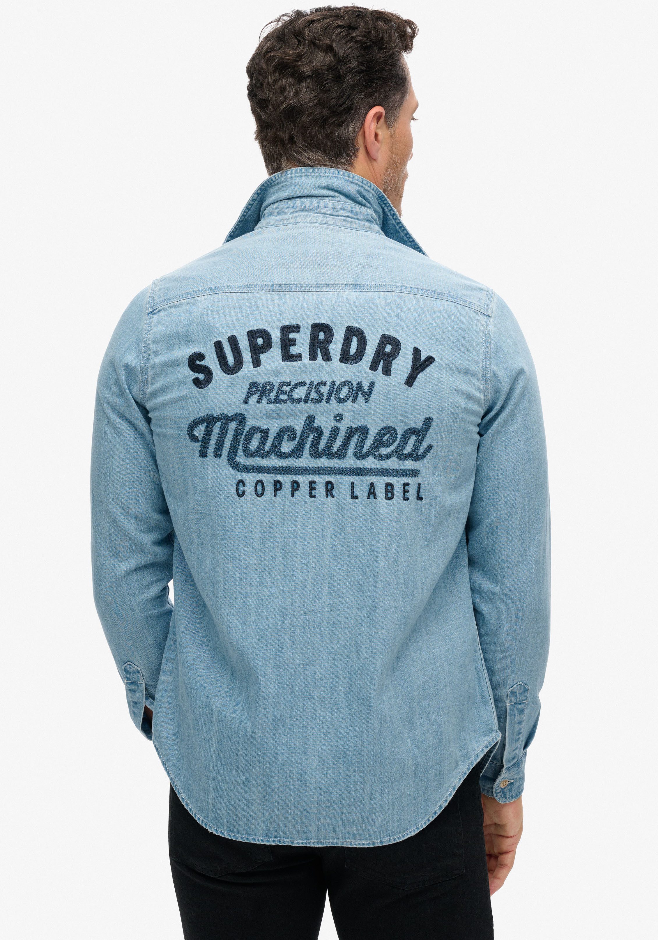 Superdry Langarmhemd EMBROIDERED WORKWEAR SHIRT günstig online kaufen