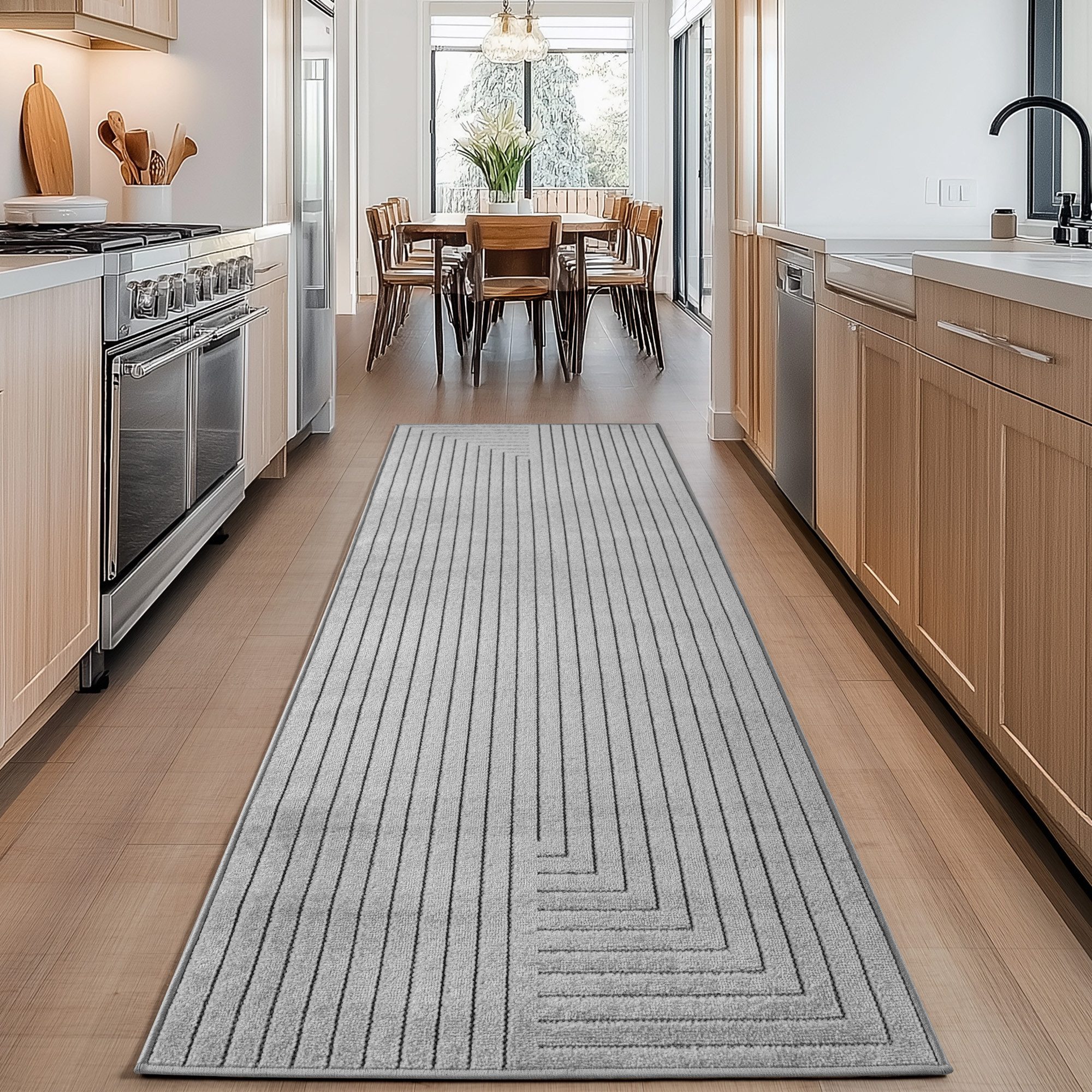 Carpettex Outdoorteppich Skandinavischer 3D Design, Läufer, Höhe: 5 mm, Outdoor Teppich Wetterfest Modern Design Wohnzimmer Küchen Terrasse