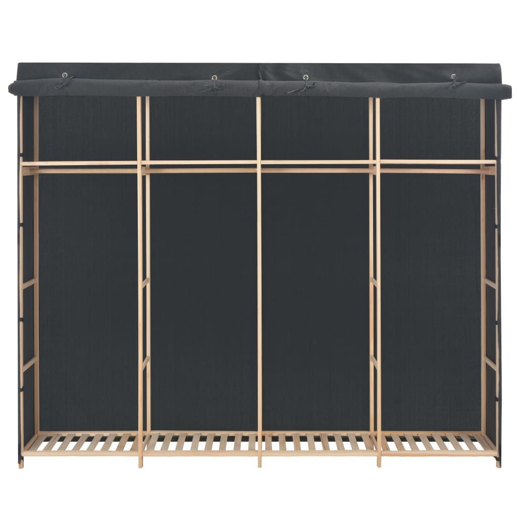 vidaXL Stoffschrank Kleiderschrank Grau 200 x 40 x 170 cm Stoff (1-St)