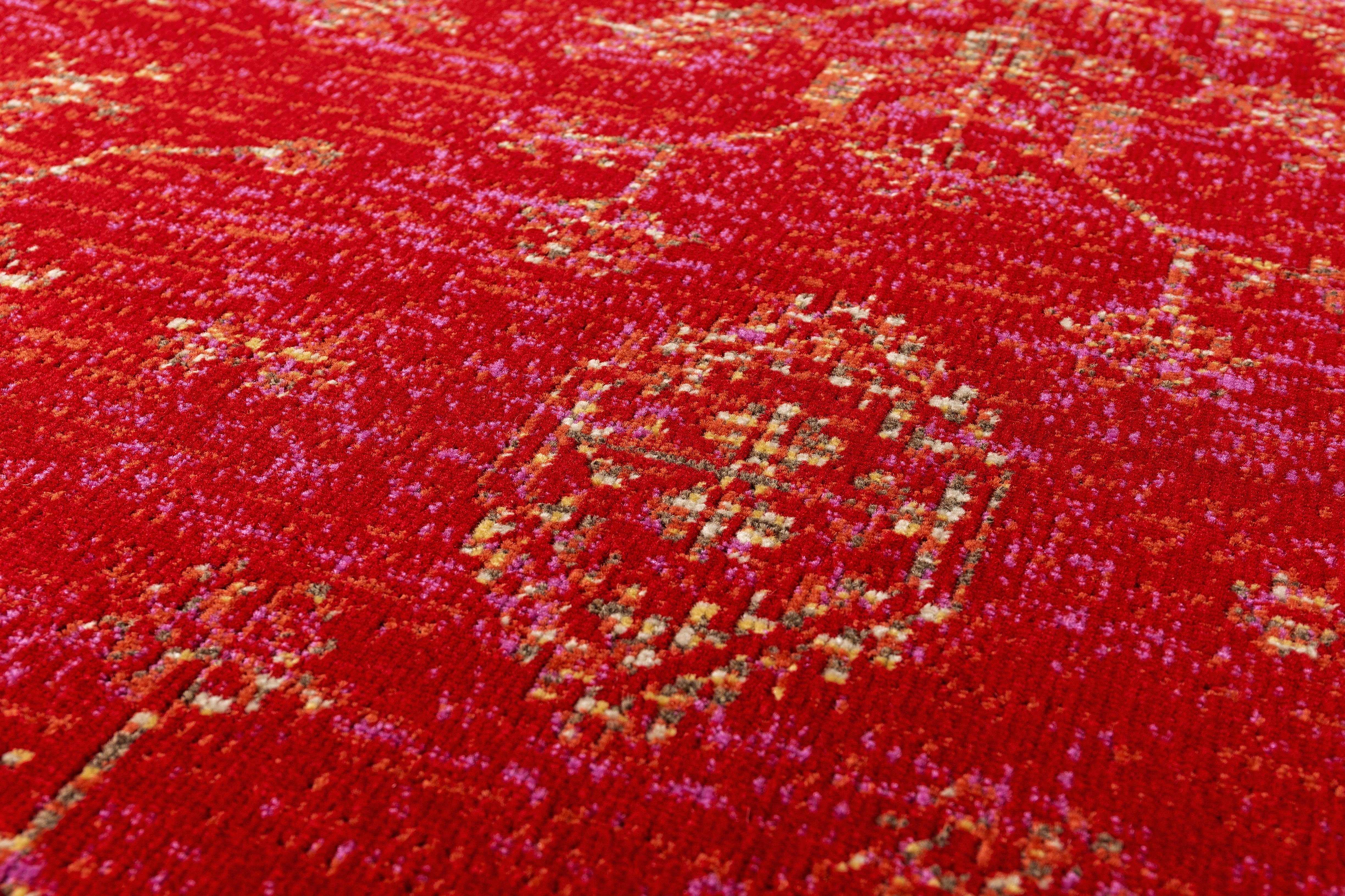 Teppich Bonnie, Andiamo, rechteckig, Outdoor Wohnzimmer und In- Höhe: rot geeignet, mm, 5