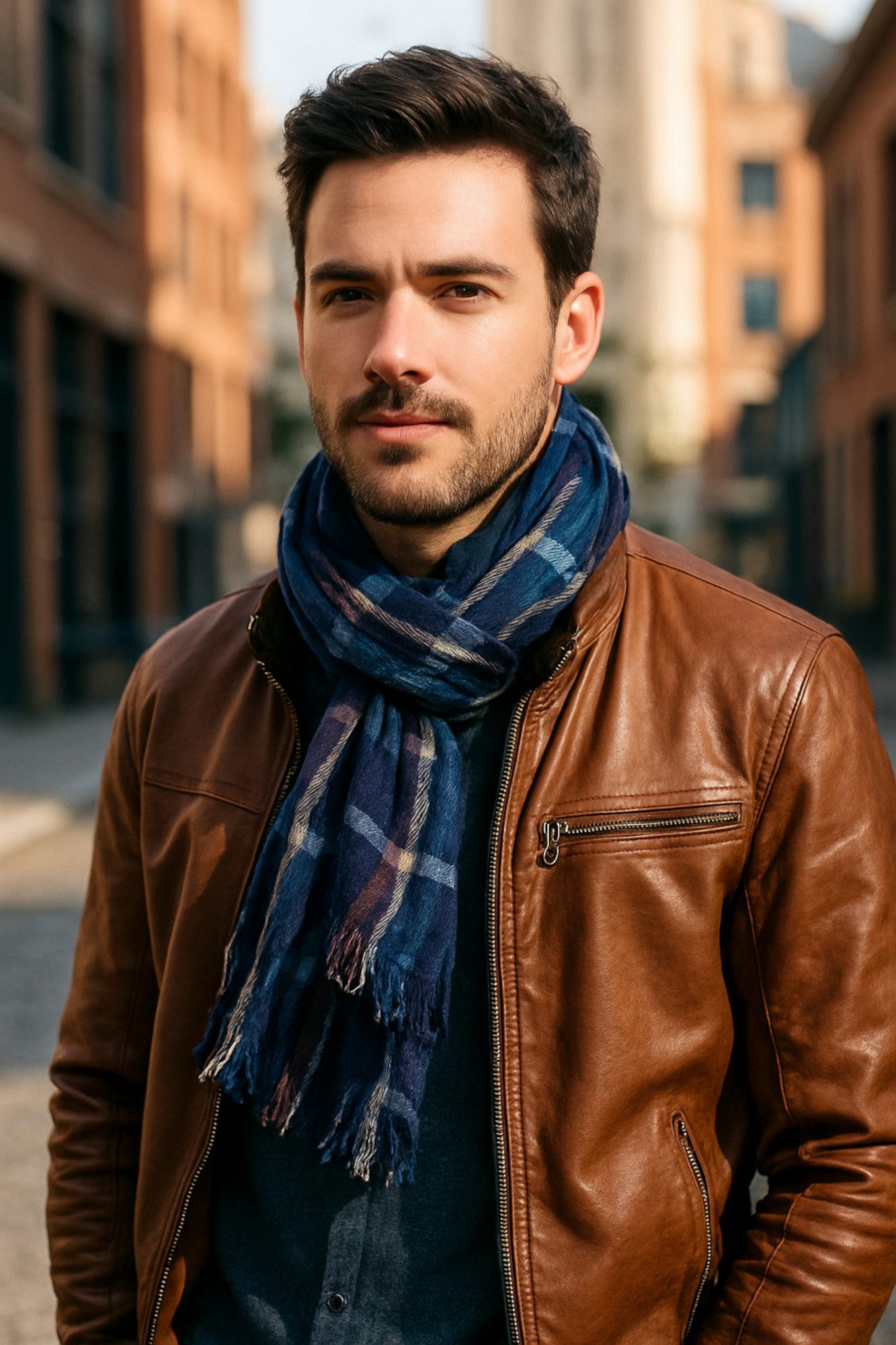 Ella Jonte Modeschal, Stylish im modernen Streifen-Design mit Crinkle-Struktur, Viskose