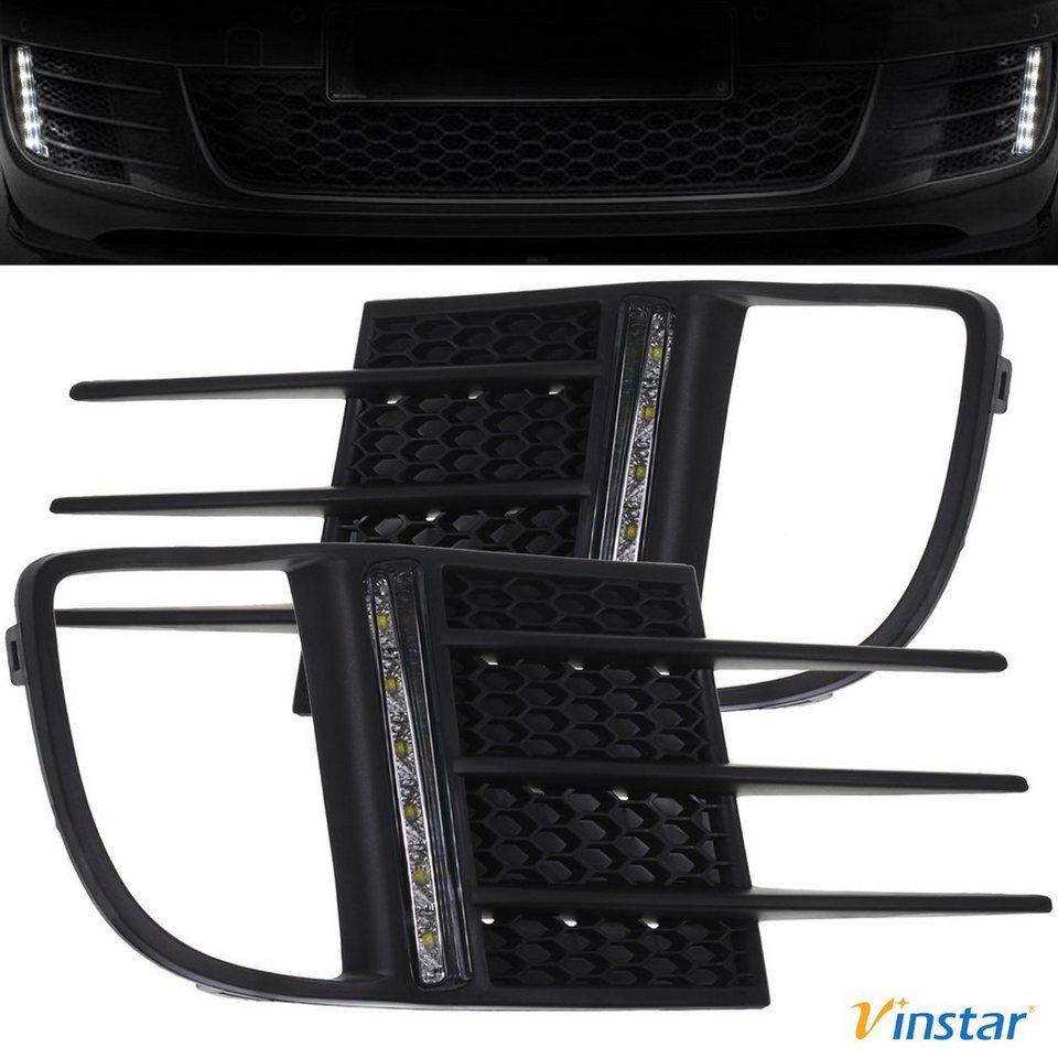 Vinstar KFZ-Ersatzleuchte 2X LED Tagfahrlicht DRL Set für VW, kompatibel  mit: VW GOLF 6 VI GtI GTD ab 2009